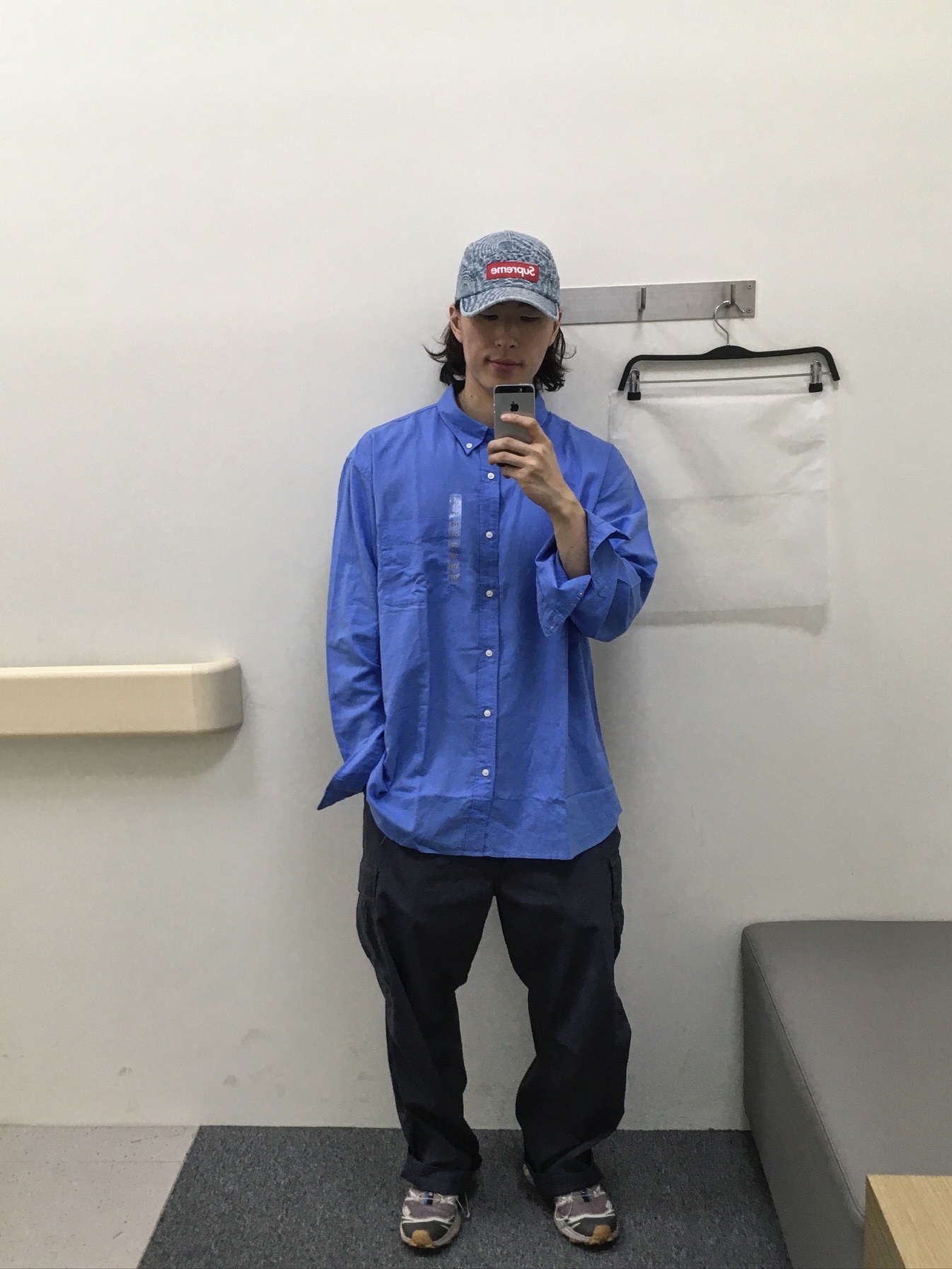 Stussy Grassfed T-Shirt Berry, Supreme Circles Jacquard Denim Camp Cap Blue - 21FW 착용 스타일 - 2