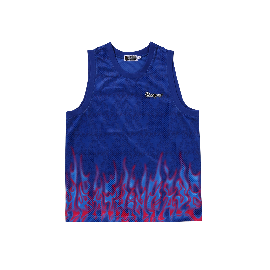 BAPE Flame Mesh Vest Blue 상세 이미지 1