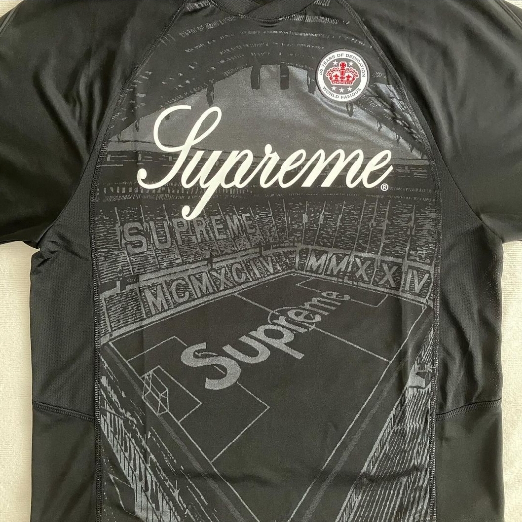 Supreme Jacquard Soccer Jersey Black - 24SS 착용 스타일 - 1