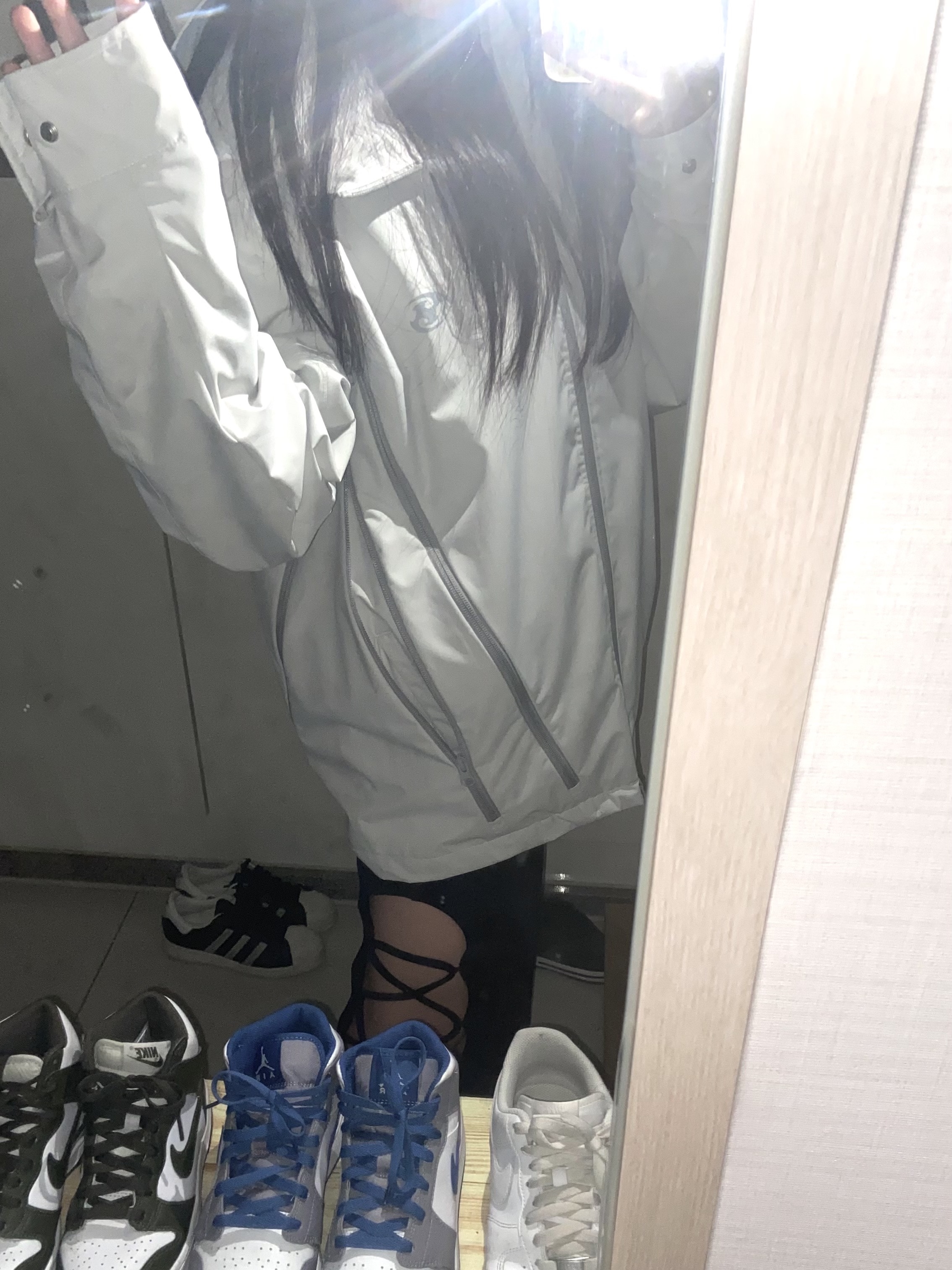 Sansan Gear Zipper Jacket Off White - 23SS 착용 스타일