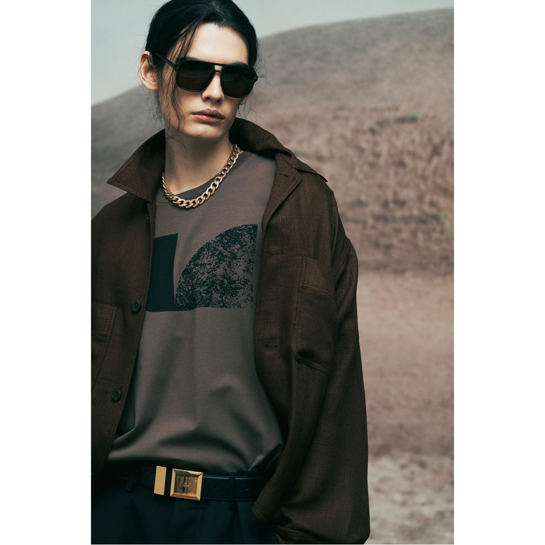 이로 알로이스페 오버핏 아이코닉 로고 반팔 티셔츠 브라운(Iro Aloispe Over Fit Iconic Logo Short Sleeves T-Shirt Brown) - 2