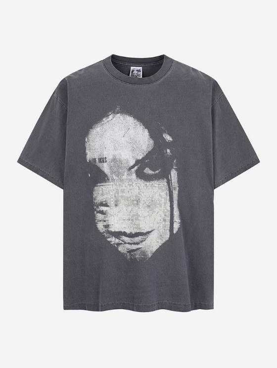 Basketcase Evanescence Tee Washed Black 착용 스타일 - 5