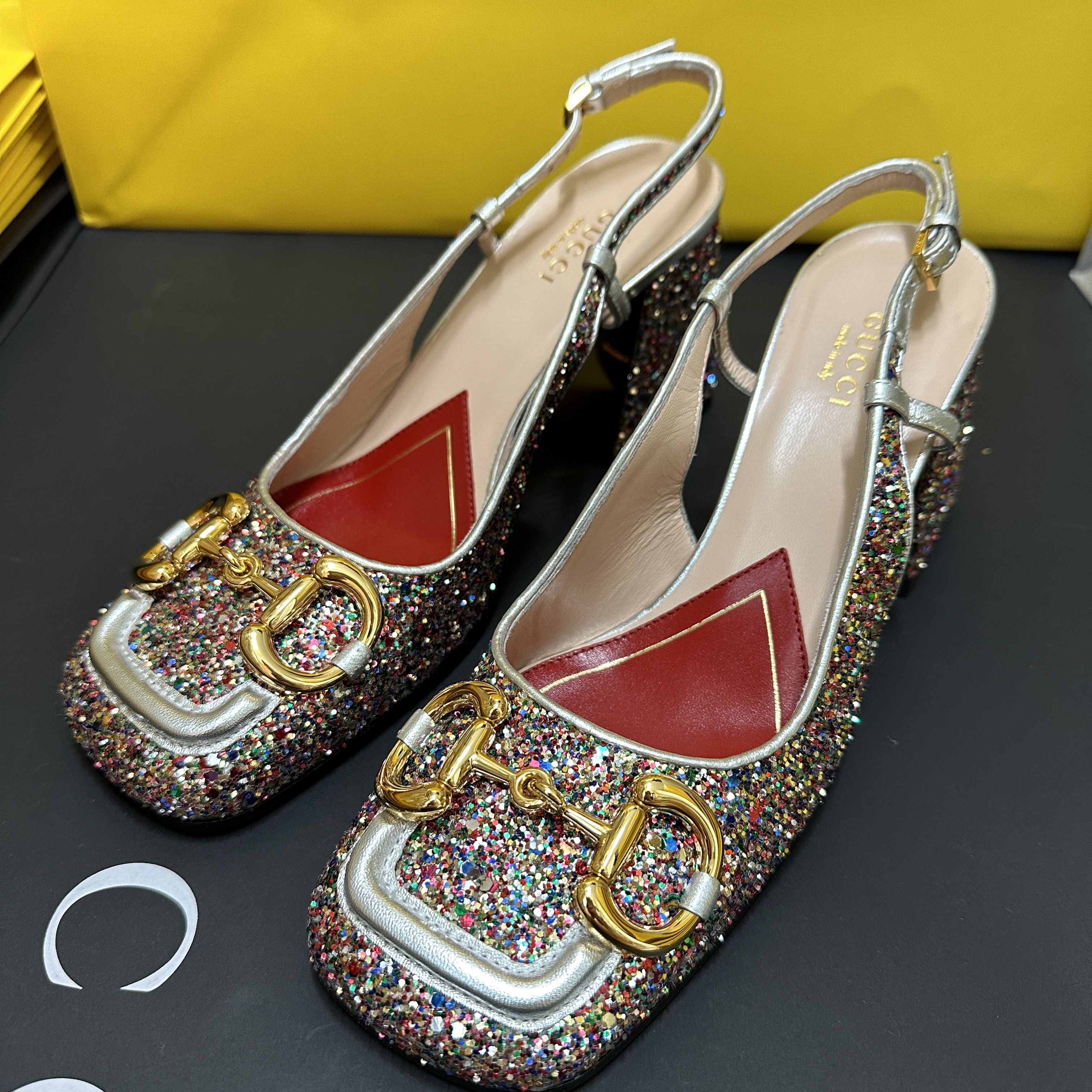 (W) Gucci Horsebit Lovelight Mid-Heel Pumps Multicolor 착용 스타일