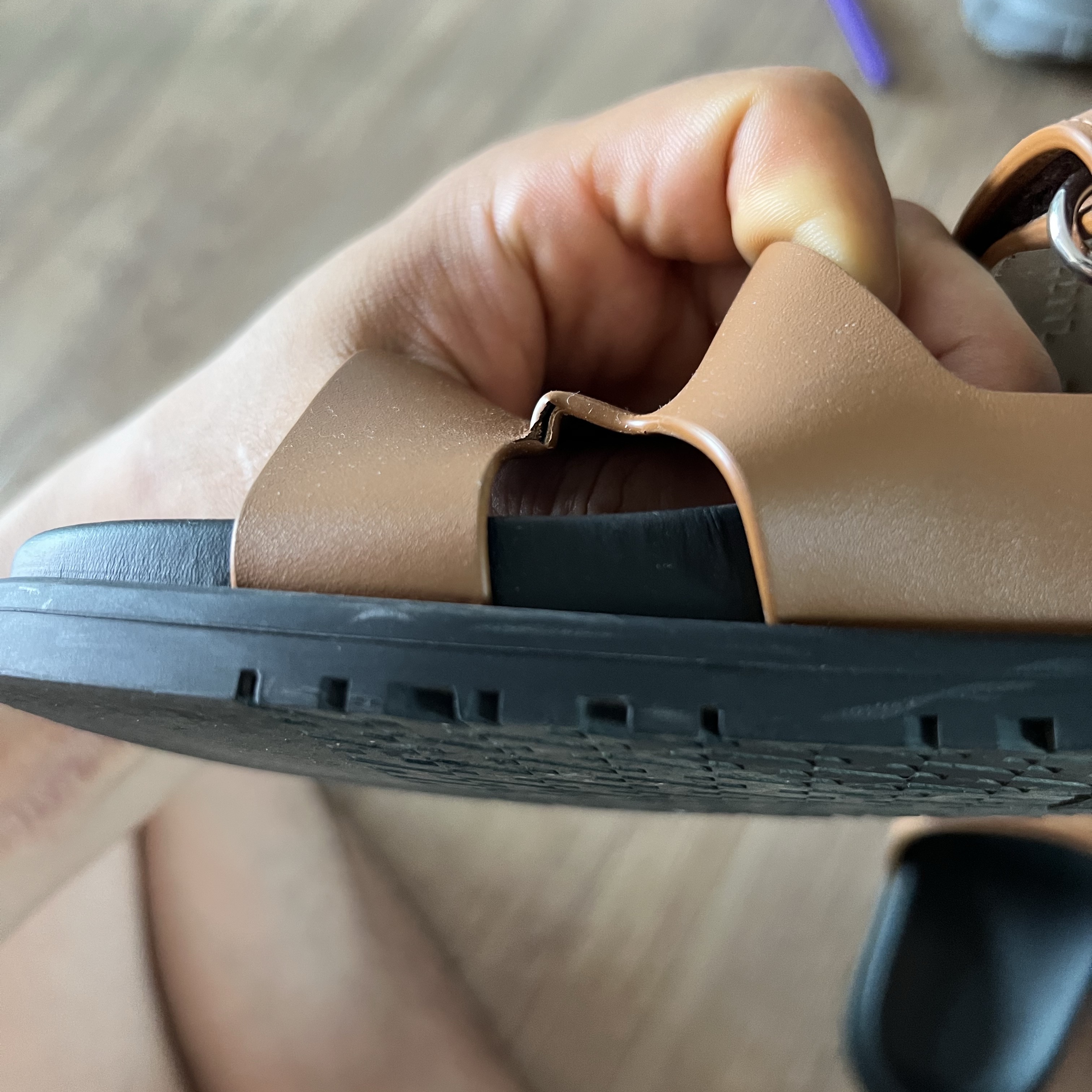 (W) Hermes Chypre Sandal Calfskin & Naturel 착용 스타일 - 2