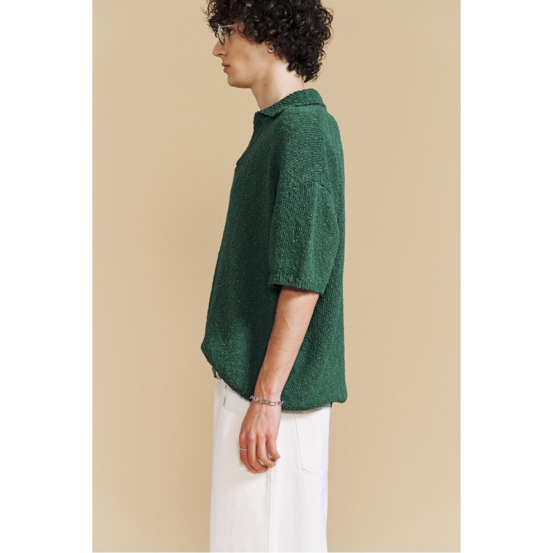 IQWBM24703GRX Iro Tropical Cotton Polo Knit Green - #4