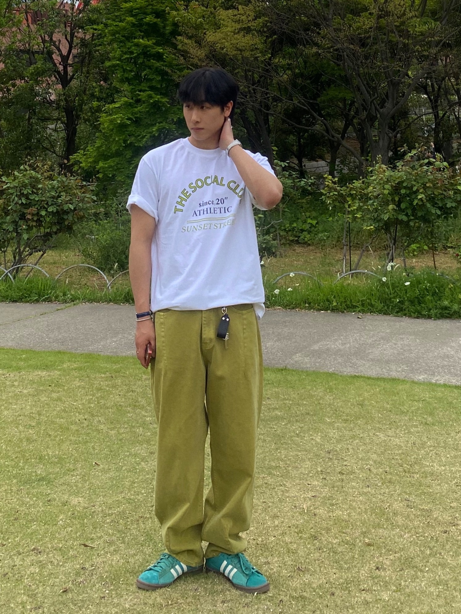 Adidas x Darryl Brown Campus 80 Active Green 착용 스타일 - 2
