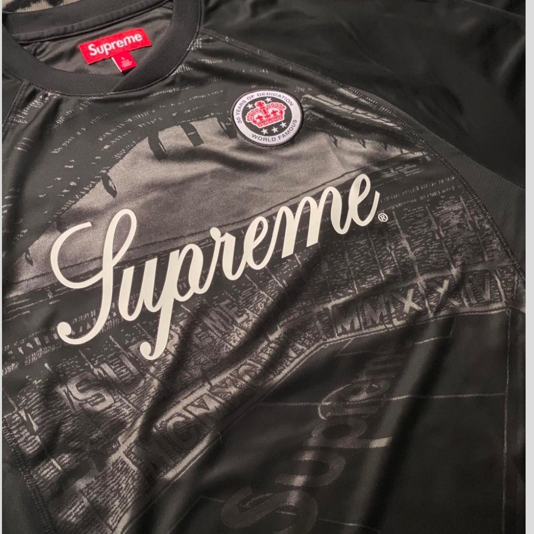 Supreme Jacquard Soccer Jersey Black - 24SS 착용 스타일 - 7