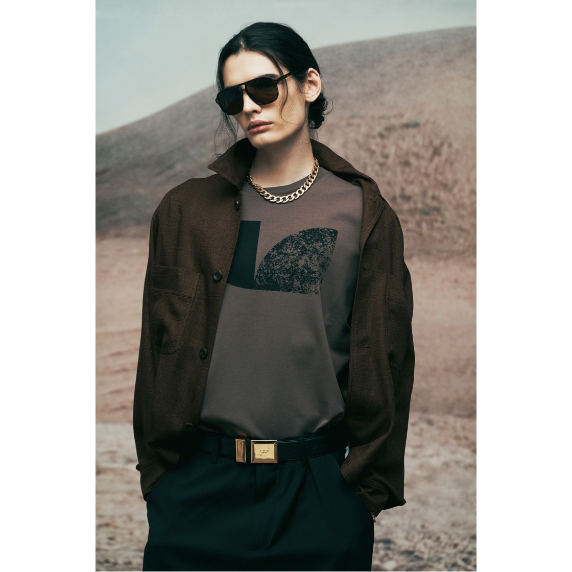 이로 알로이스페 오버핏 아이코닉 로고 반팔 티셔츠 브라운(Iro Aloispe Over Fit Iconic Logo Short Sleeves T-Shirt Brown) - 4