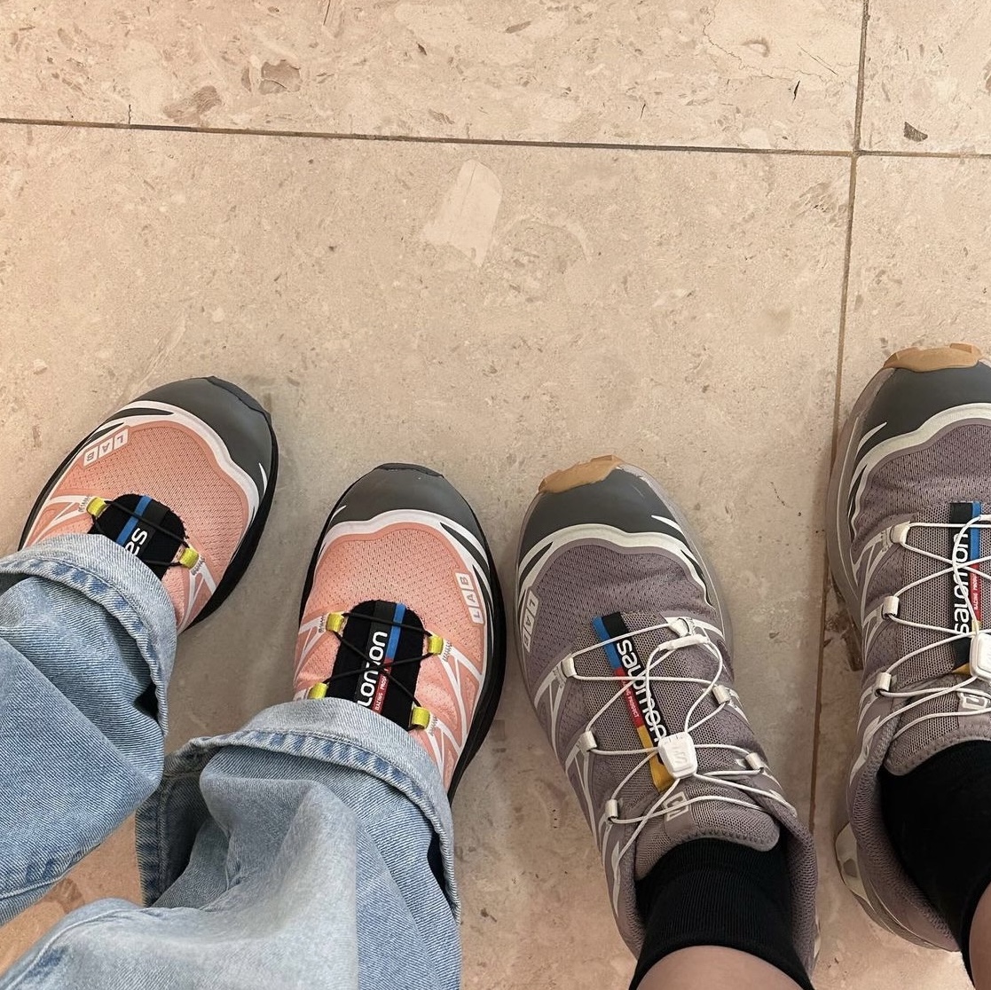 Salomon XT-6 Blooming Dahlia, Salomon XT-6 Quail Plum Kitten 착용 스타일