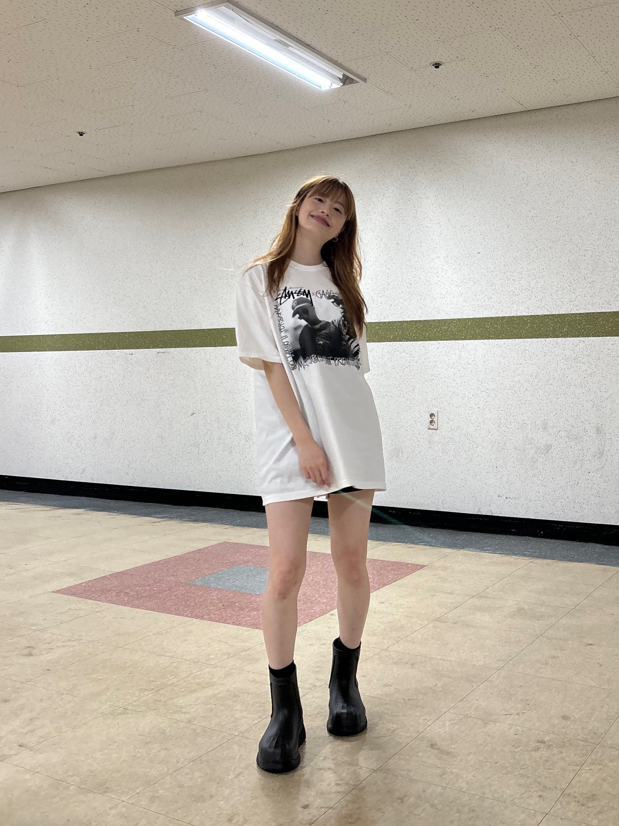 Stussy x Gang Starr Take It Personal T-Shirt White, (W) Adidas Adifom Superstar Boot Black 착용 스타일 - 2