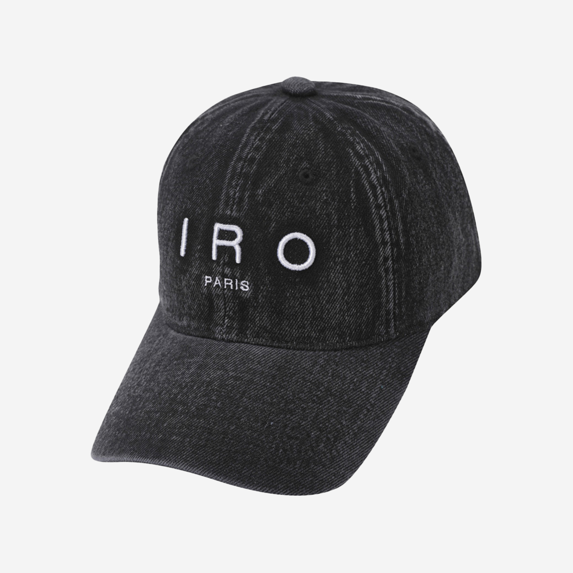 이로 트로이 이로 로고 데님 볼캡 블랙(Iro Troyes Iro Logo Denim Ball Cap Black)