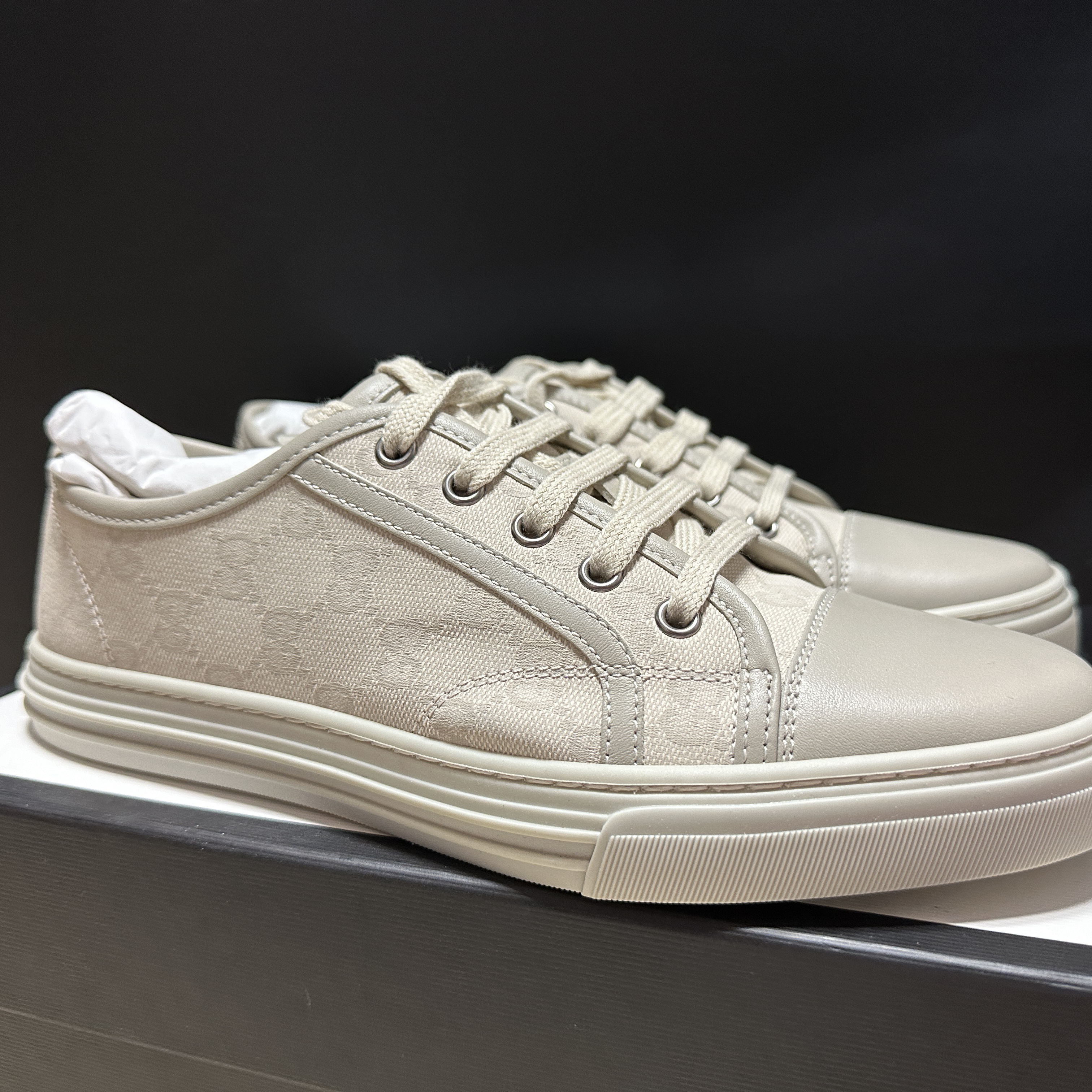 (W) Gucci GG Low Cotton Washed White 착용 스타일