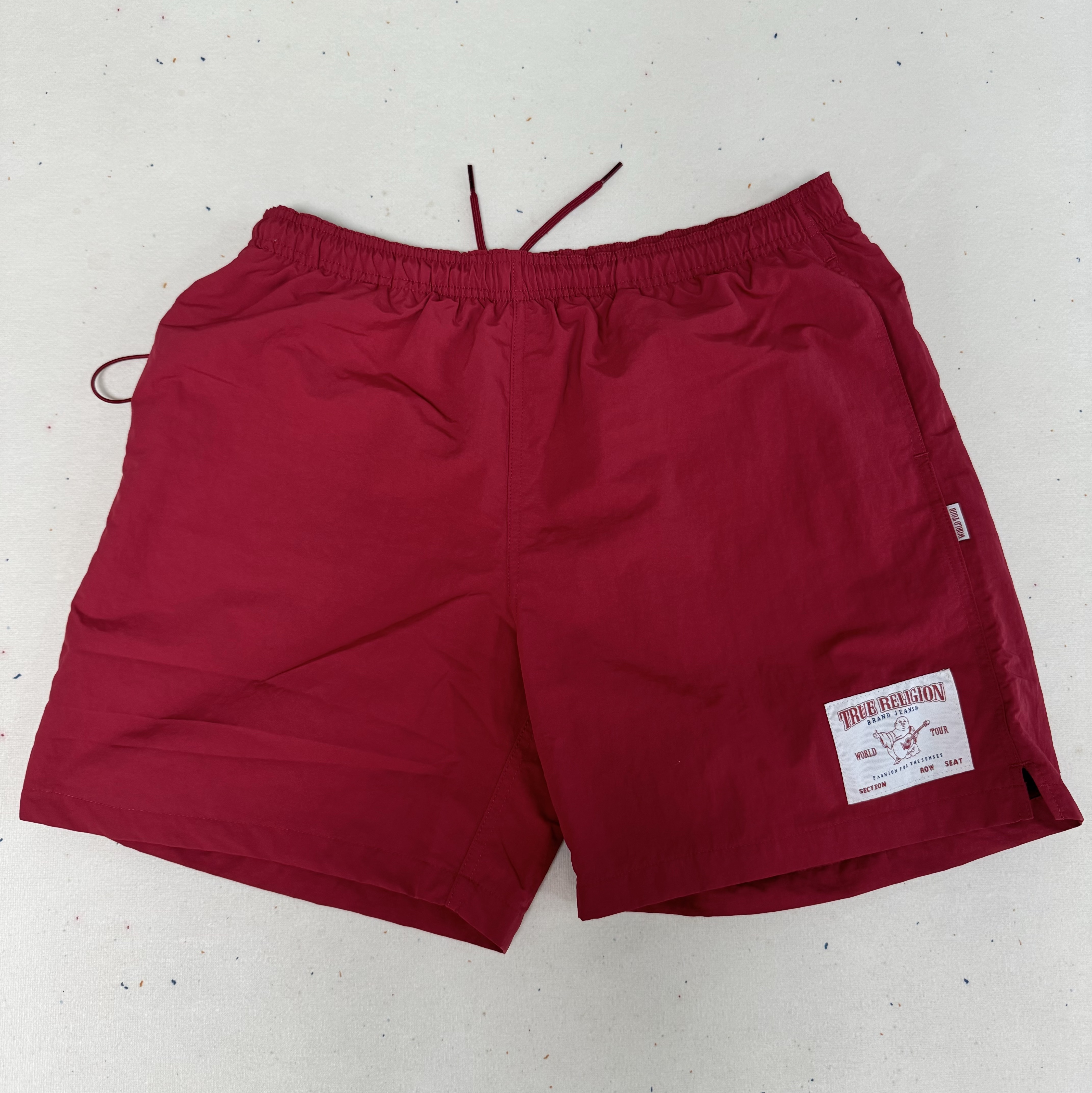 True Religion TR Swim Shorts Red 착용 스타일