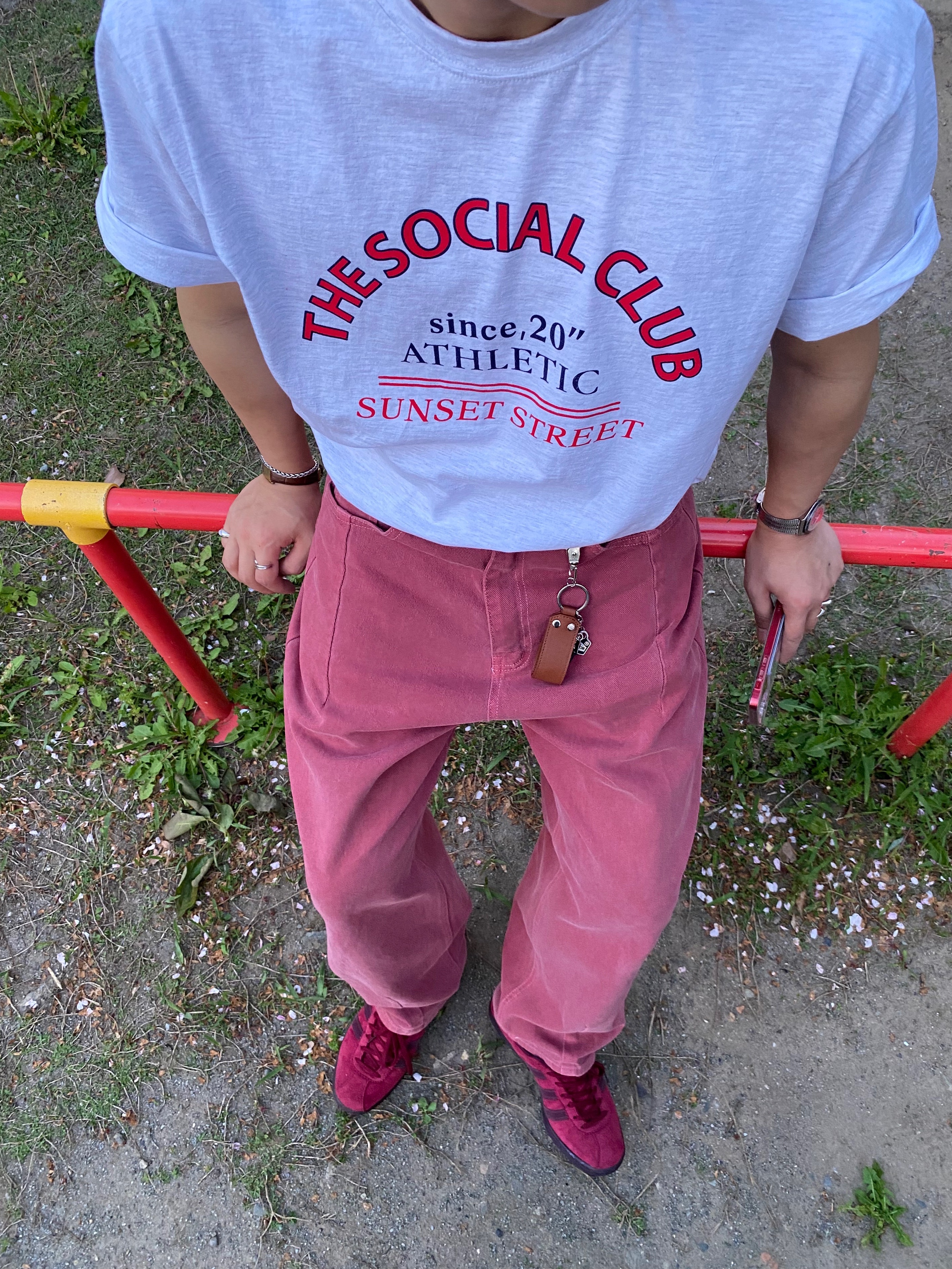 Adidas Tobacco Gruen Collegiate Burgundy 착용 스타일 - 10