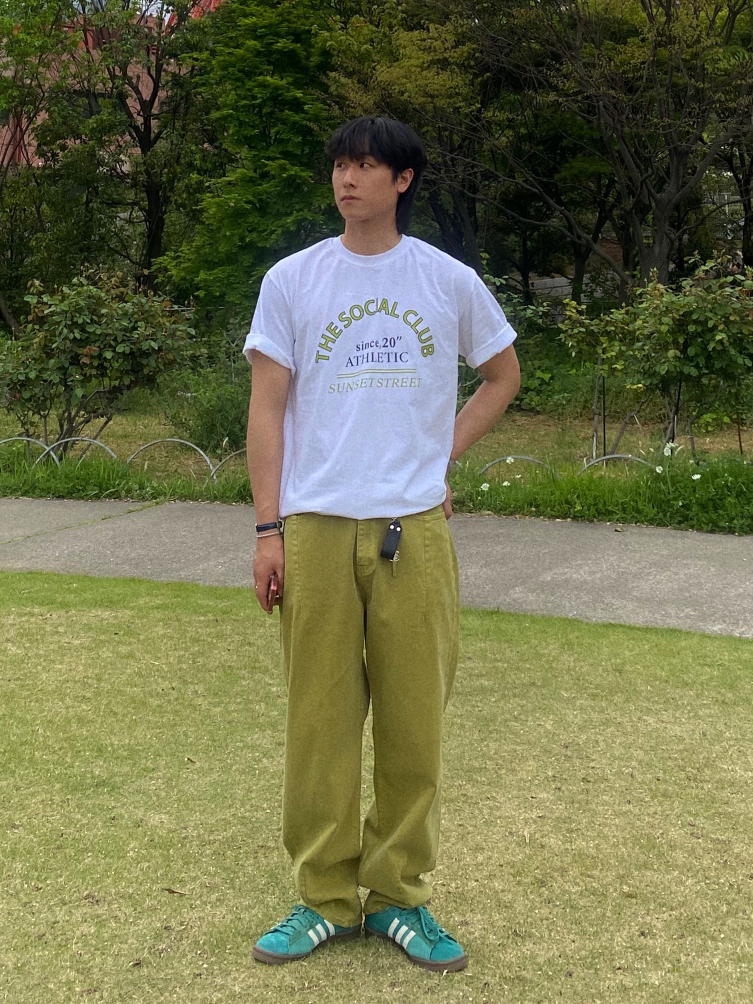 Adidas x Darryl Brown Campus 80 Active Green 착용 스타일 - 1