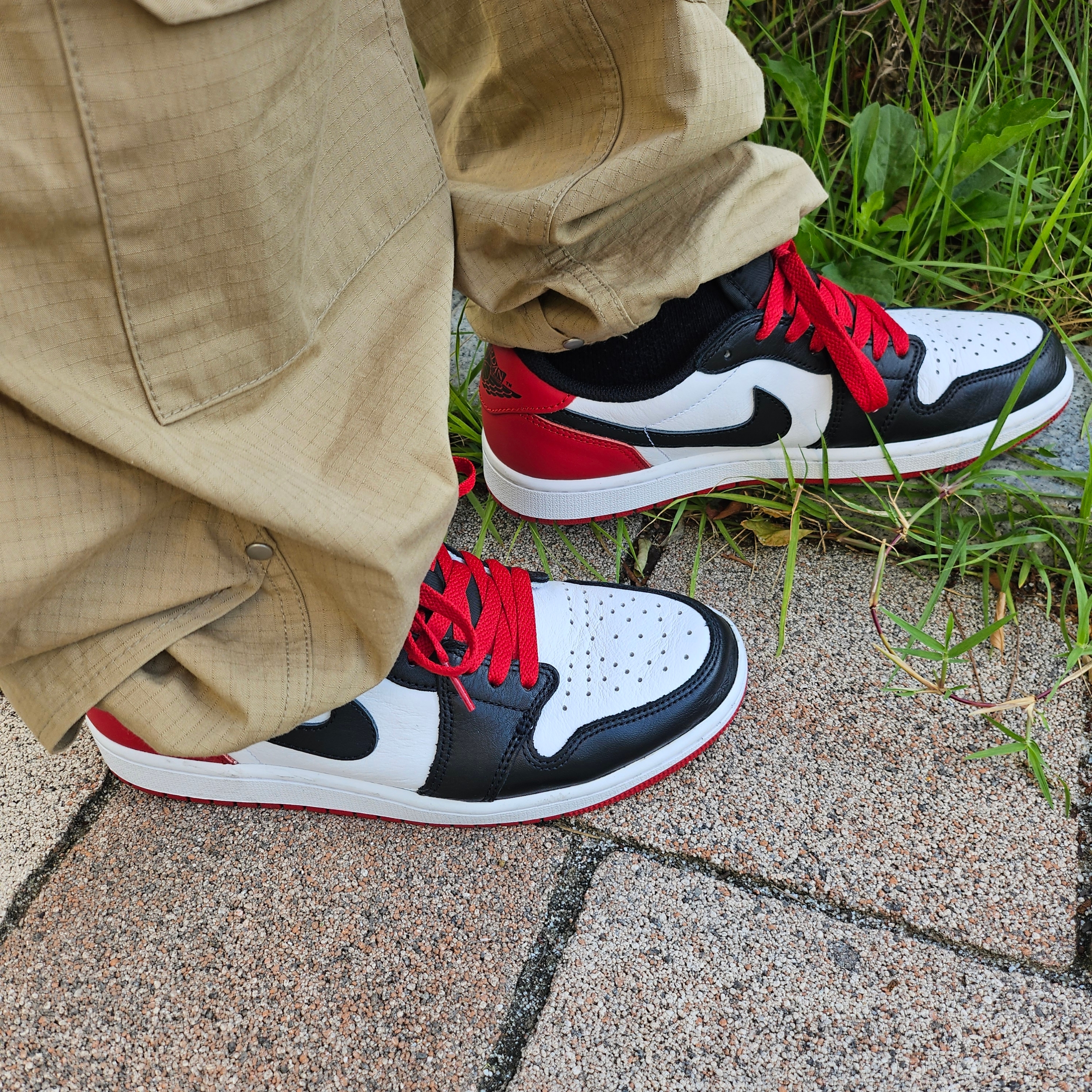 Jordan 1 Low Bred Toe 착용 스타일
