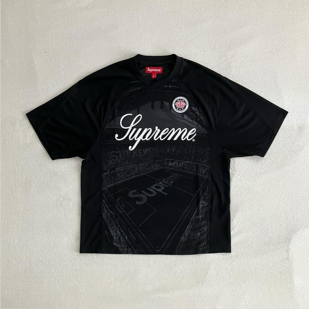 Supreme Jacquard Soccer Jersey Black - 24SS 착용 스타일 - 5