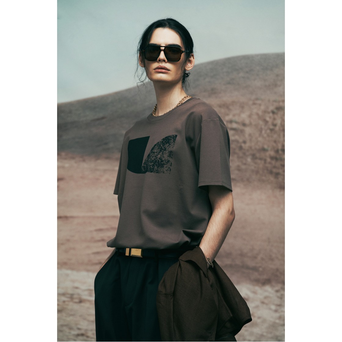 이로 알로이스페 오버핏 아이코닉 로고 반팔 티셔츠 브라운(Iro Aloispe Over Fit Iconic Logo Short Sleeves T-Shirt Brown) - 5