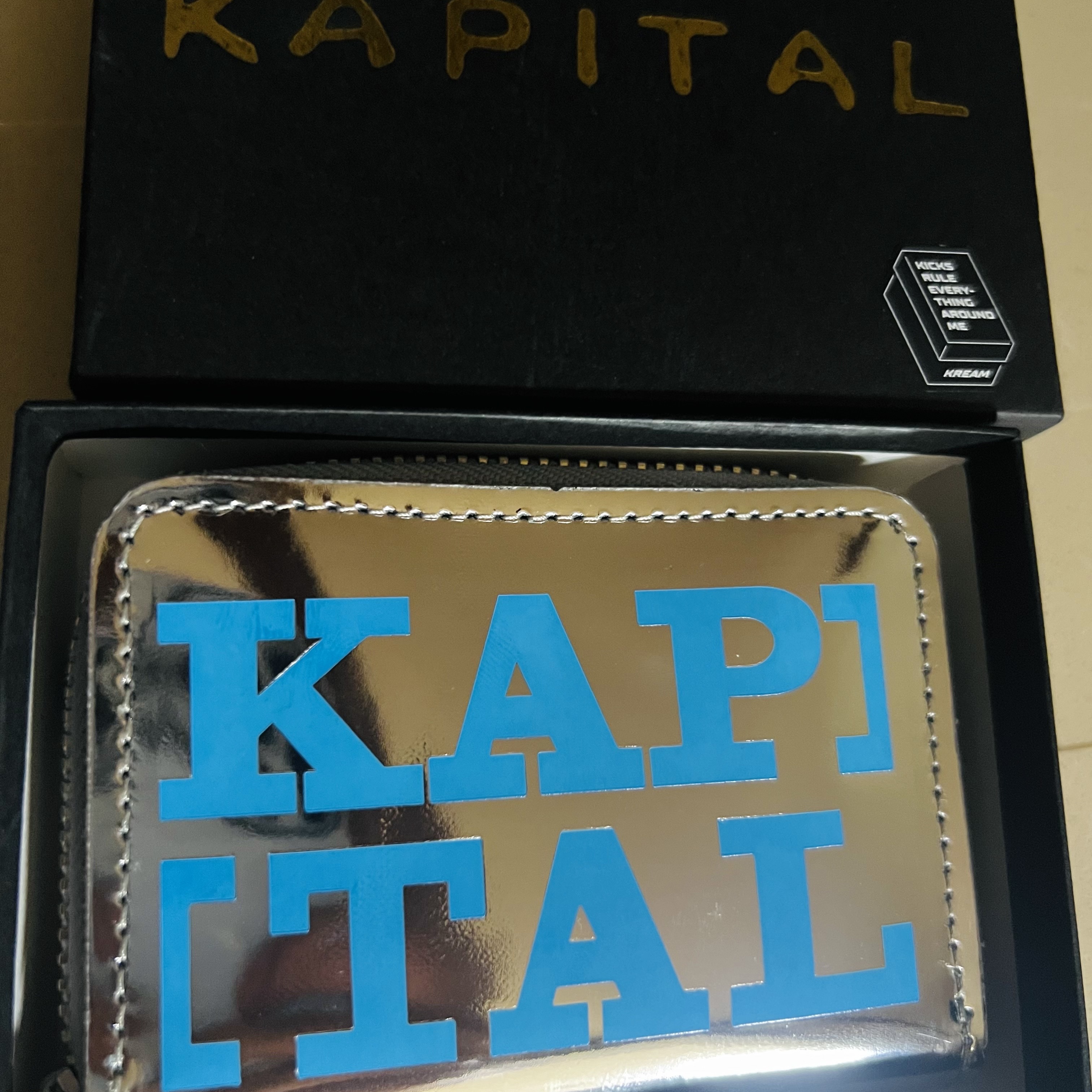 Kapital Thumbs Up Mirror Leather Mini Wallet Saxophone 착용 스타일 - 1