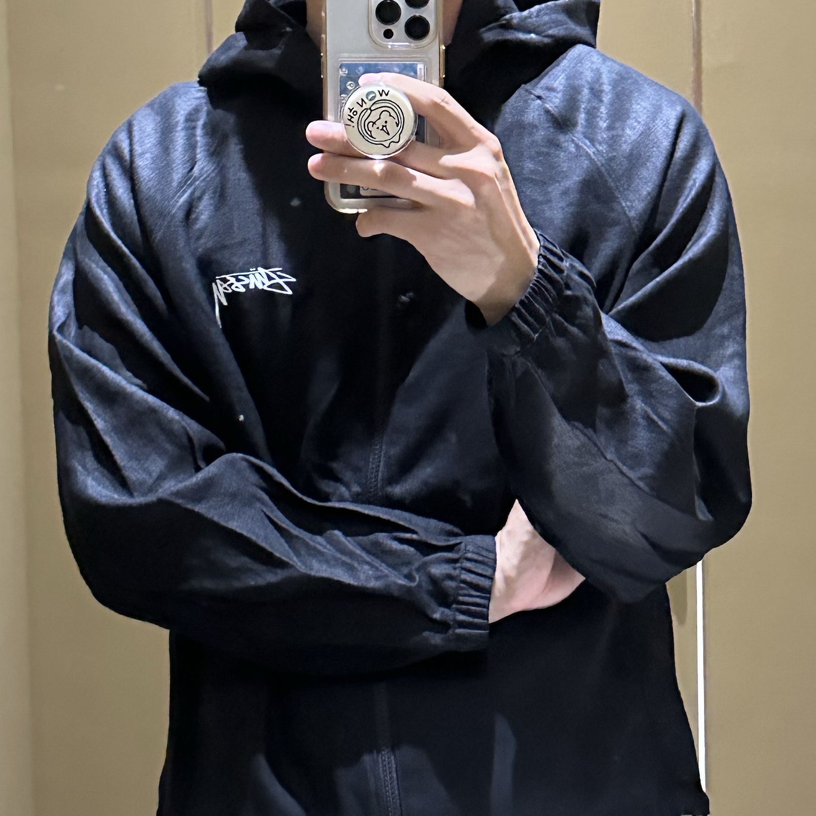 Nike x Stussy Linen Shell Jacket Black (FZ5751-010) 착용 스타일