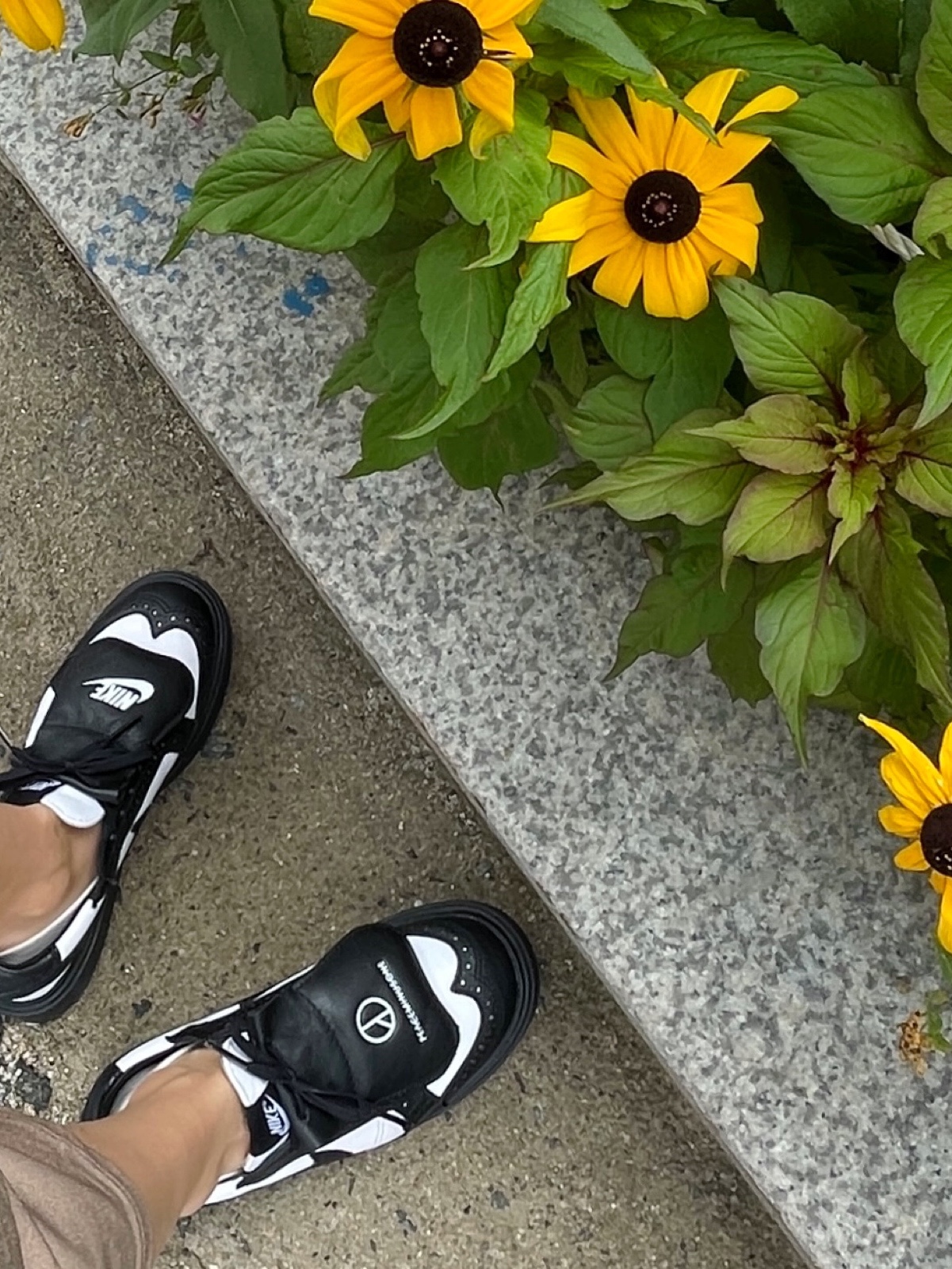 Nike x Peaceminusone Kwondo1 Black and White 착용 스타일