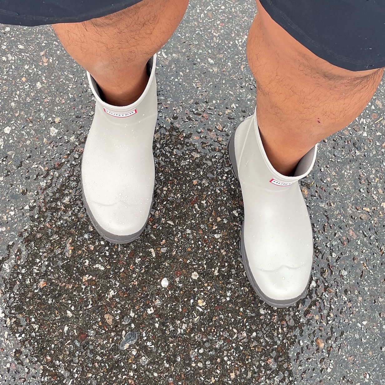 Hunter Play Short Wellington Boots Steall Seep 착용 스타일 - 4