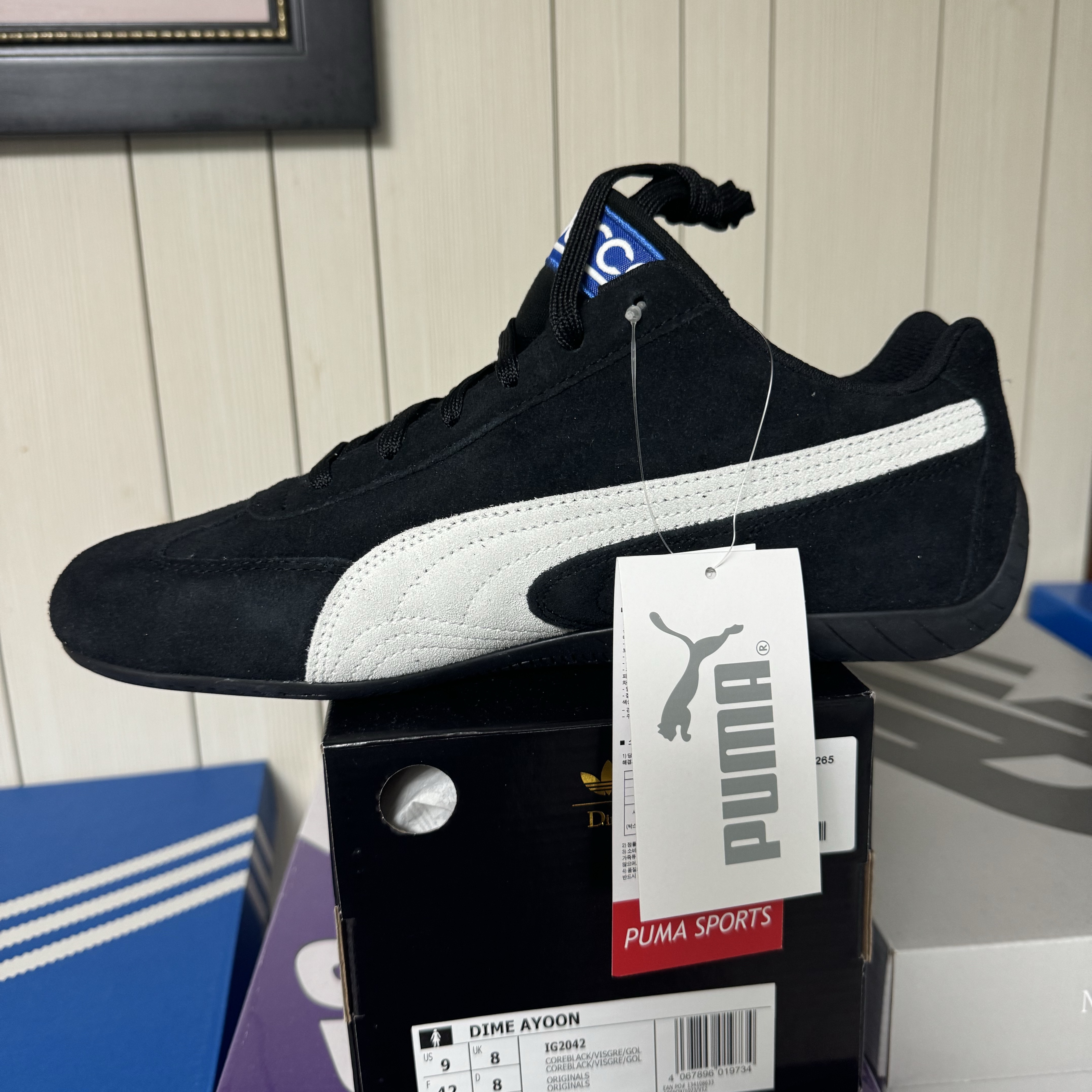 Puma Speedcat OG Sparco Black White 착용 스타일 - 3