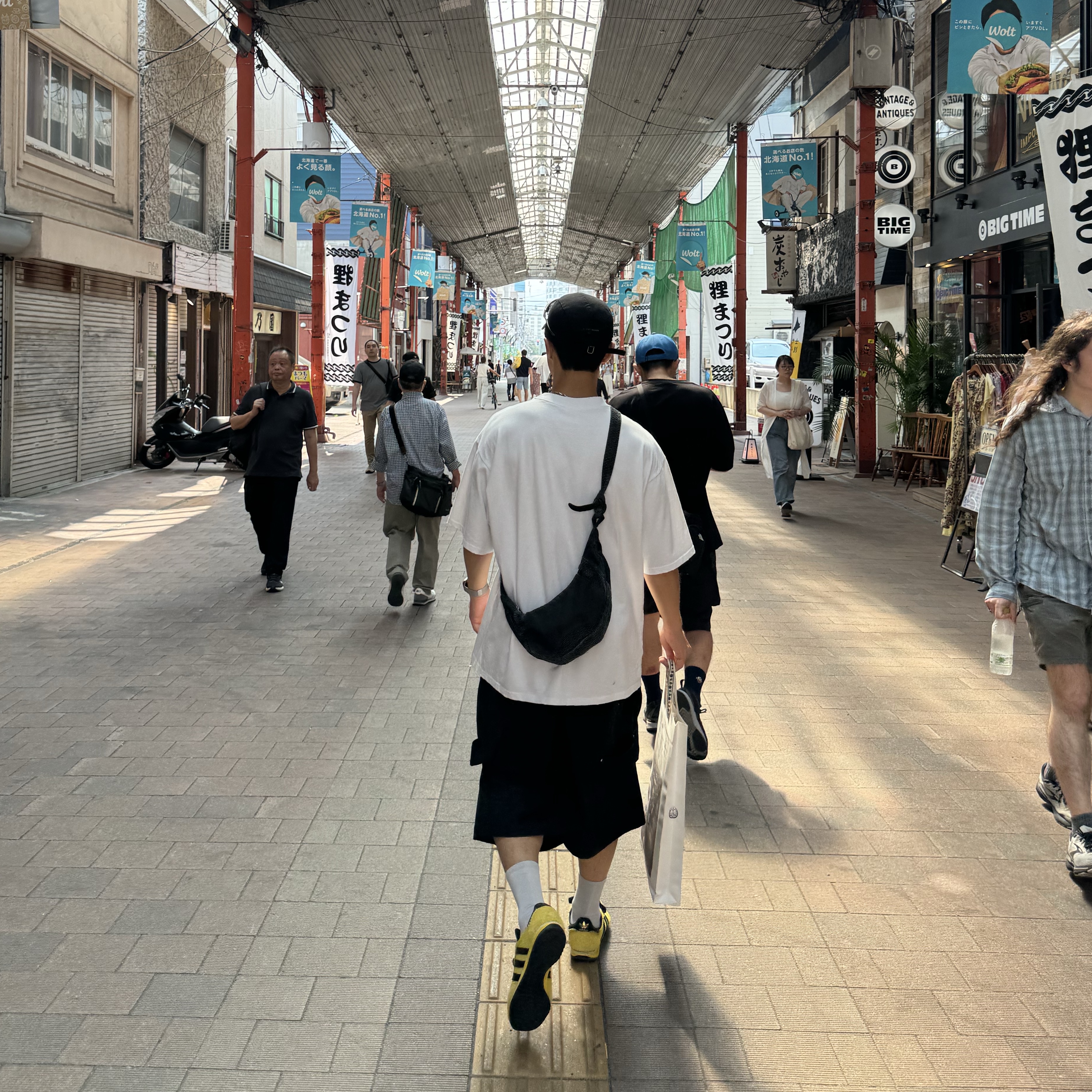 Adidas x Wales Bonner SL 76 Yellow Core Black, Sansan Gear Ball Cap Black - 23SS 착용 스타일 - 3