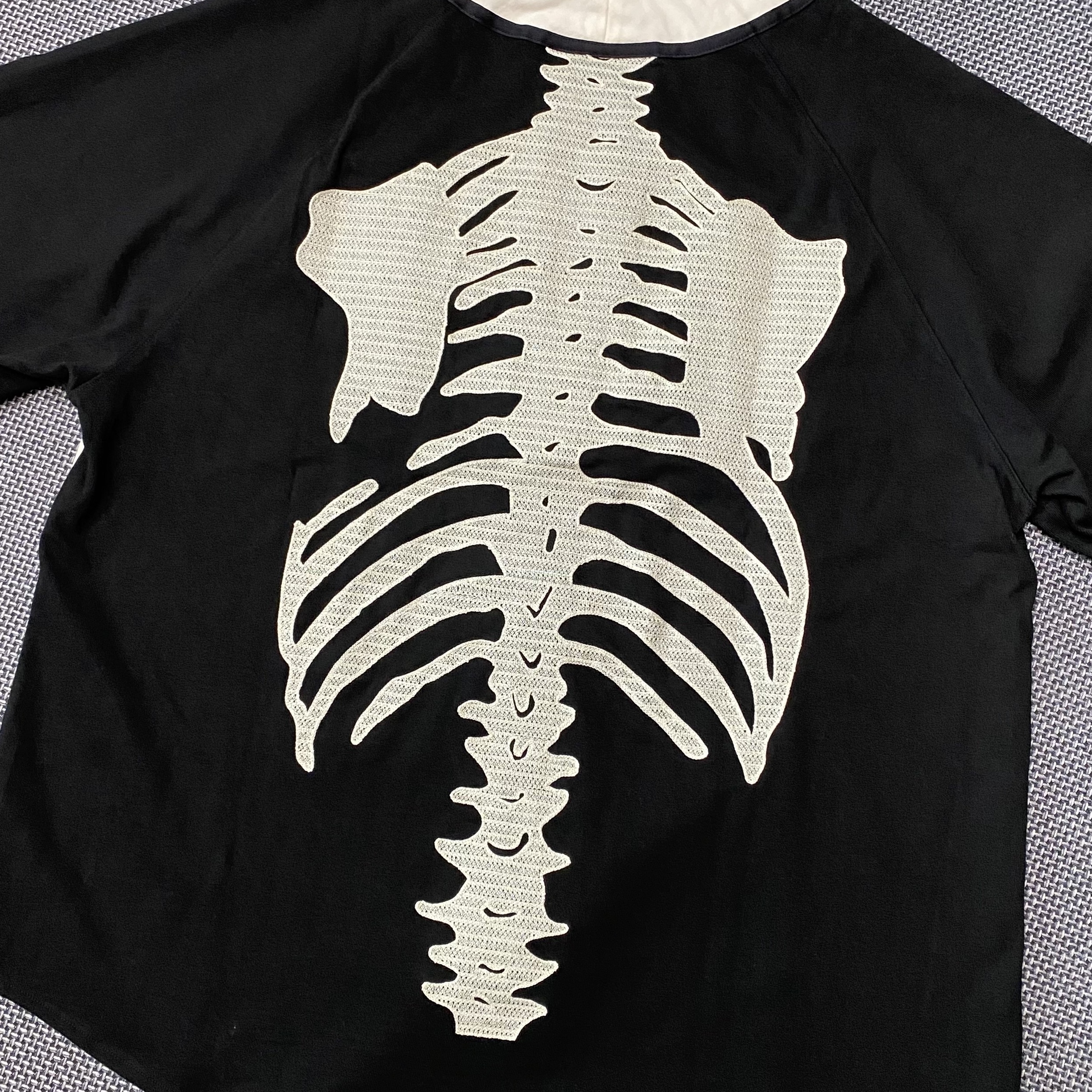 Kapital Baseball Bone Shirt Black 착용 스타일 - 2