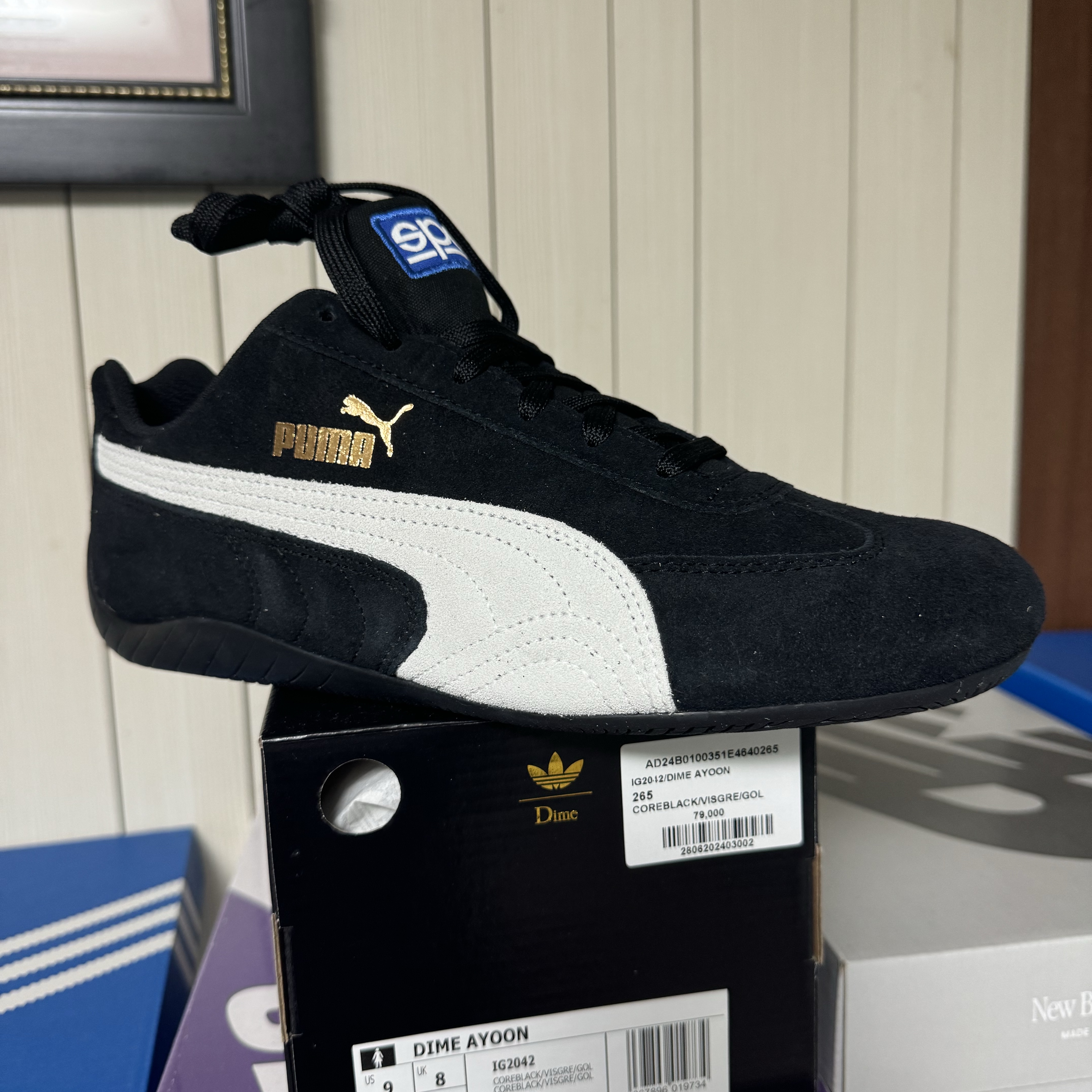Puma Speedcat OG Sparco Black White 착용 스타일 - 1