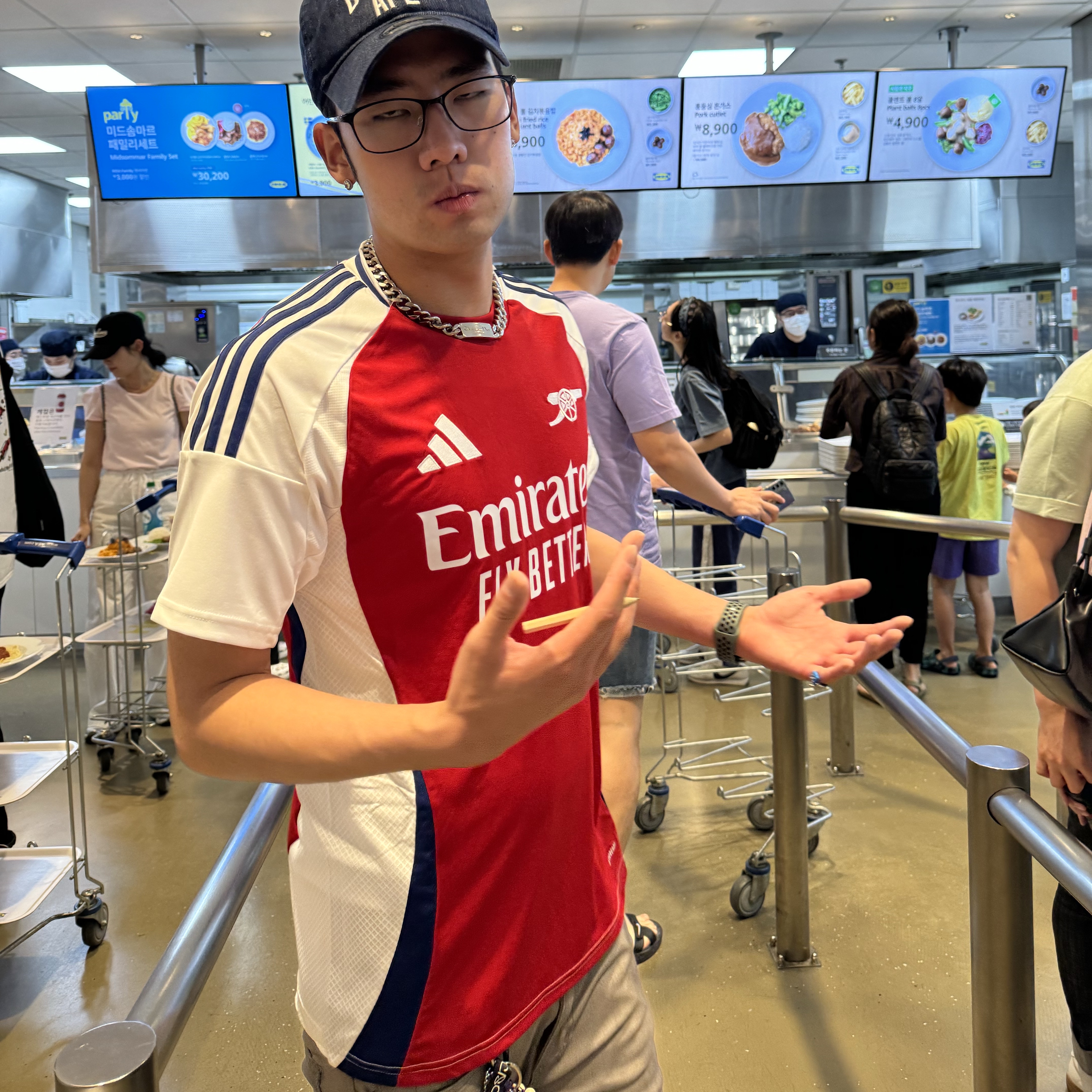 Adidas Arsenal 2024/25 Home Jersey Better Scarlet White - KR Sizing (Non Marking Ver.) 착용 스타일 - 1