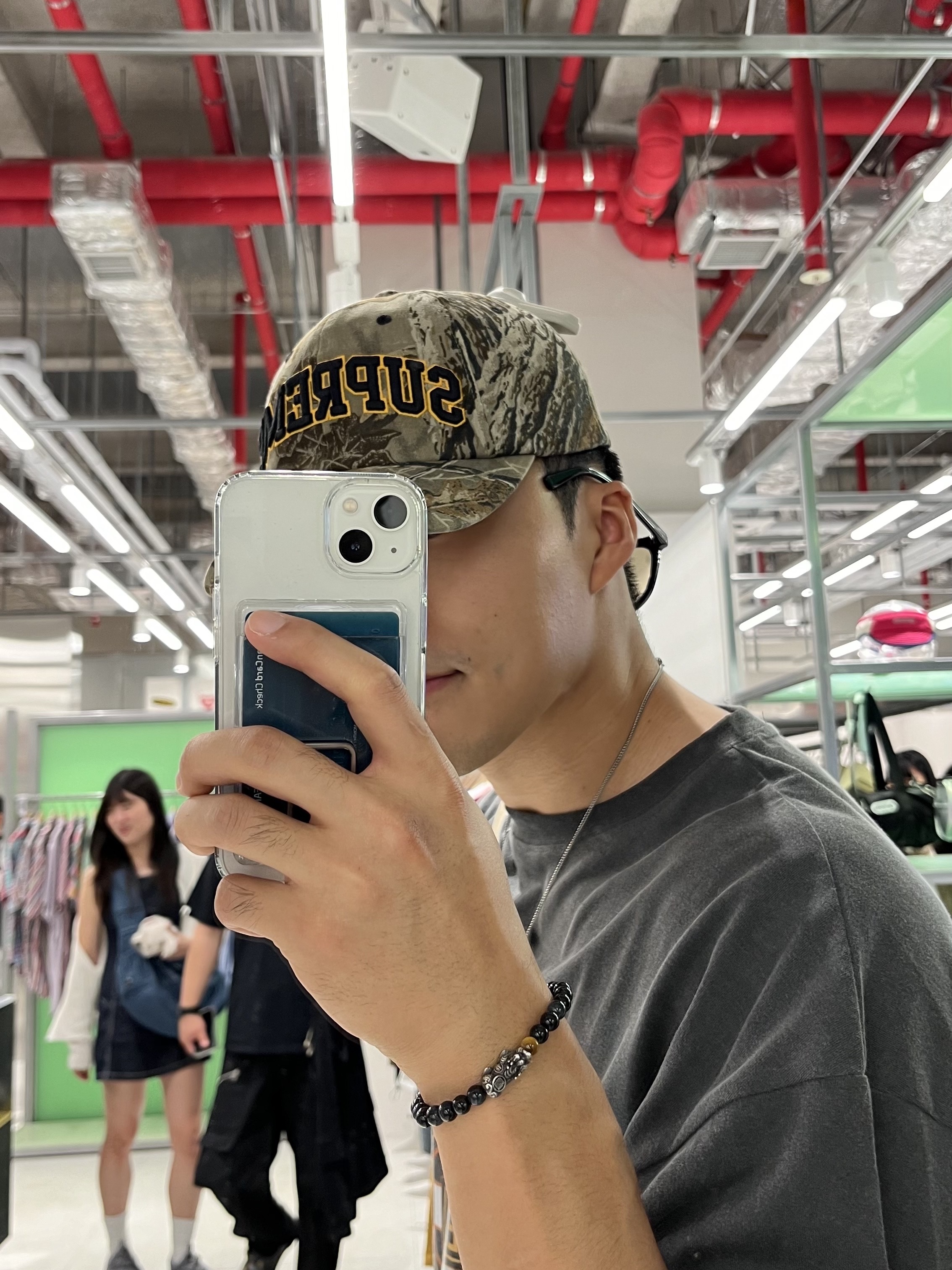 Supreme Difference 6-Panel Timber Camo - 24SS, Asics Gel-Quantum Kinetic Dark Sepia Shamrock Green 착용 스타일 - 2