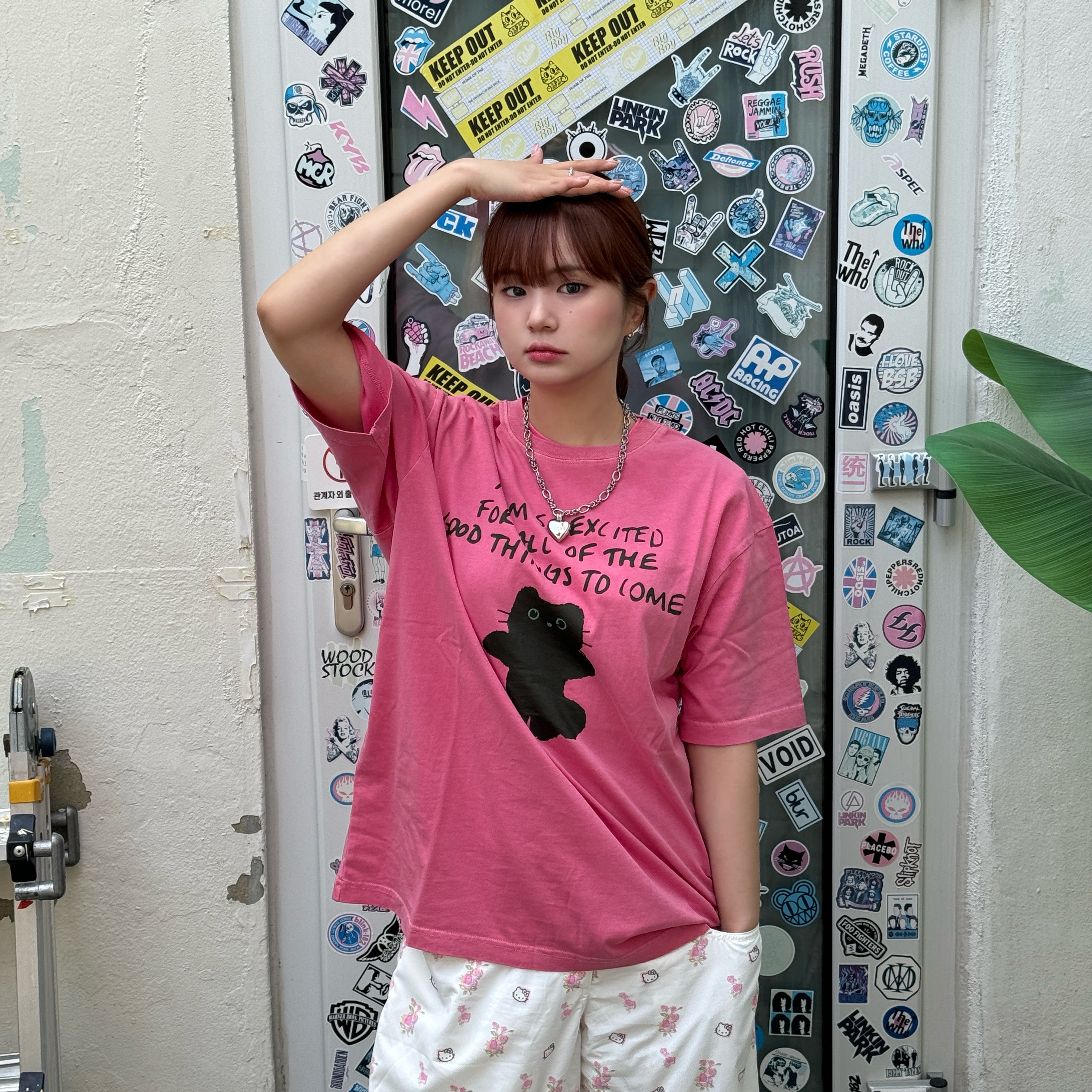 Open Yy x Hello Kitty Parachute Pants White, (W) Nike Air Force 1 '07 Low White 착용 스타일 - 6