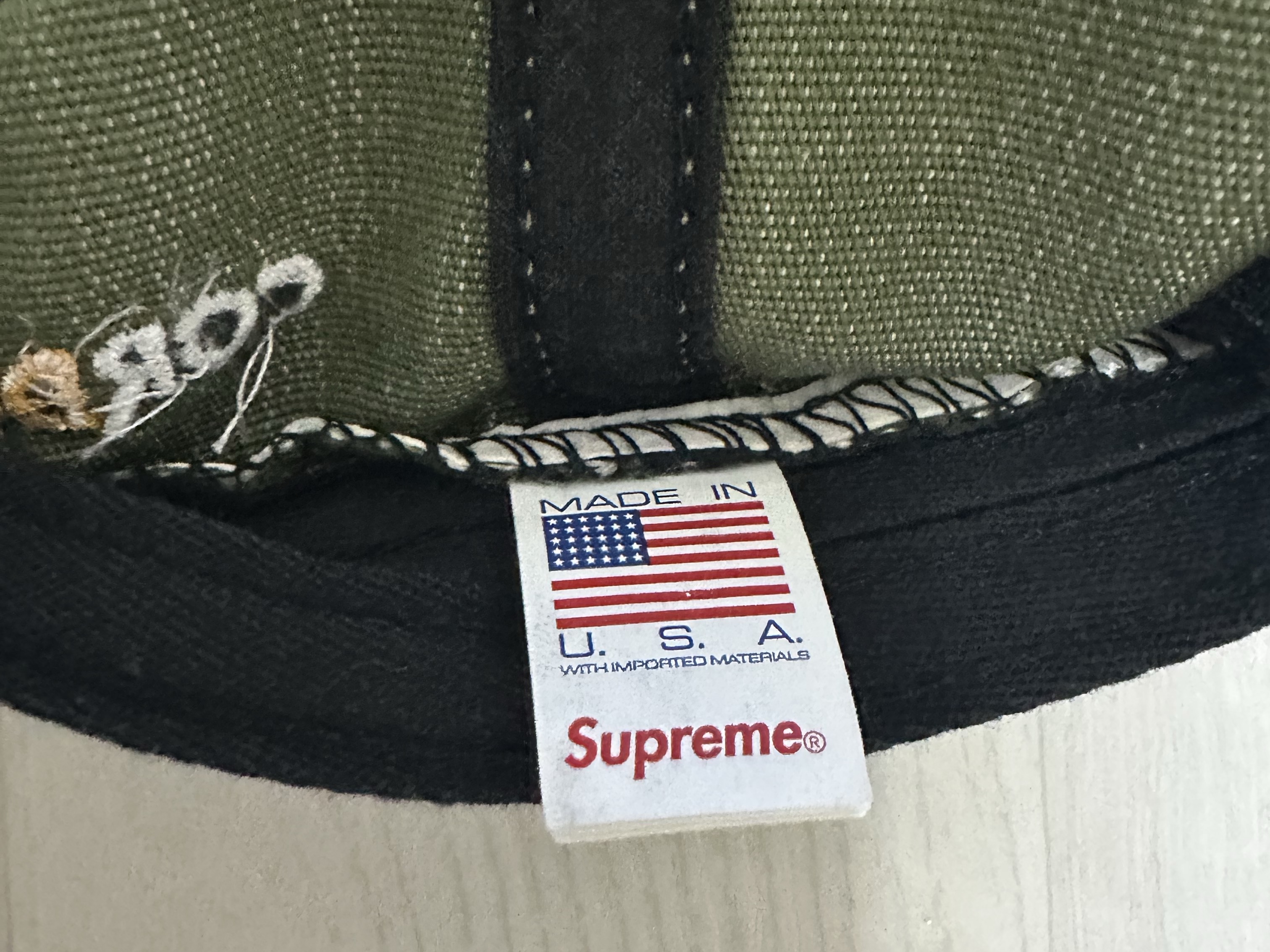 Supreme Cordura Denim Small Box 6-Panel Green - 24SS 착용 스타일 - 3