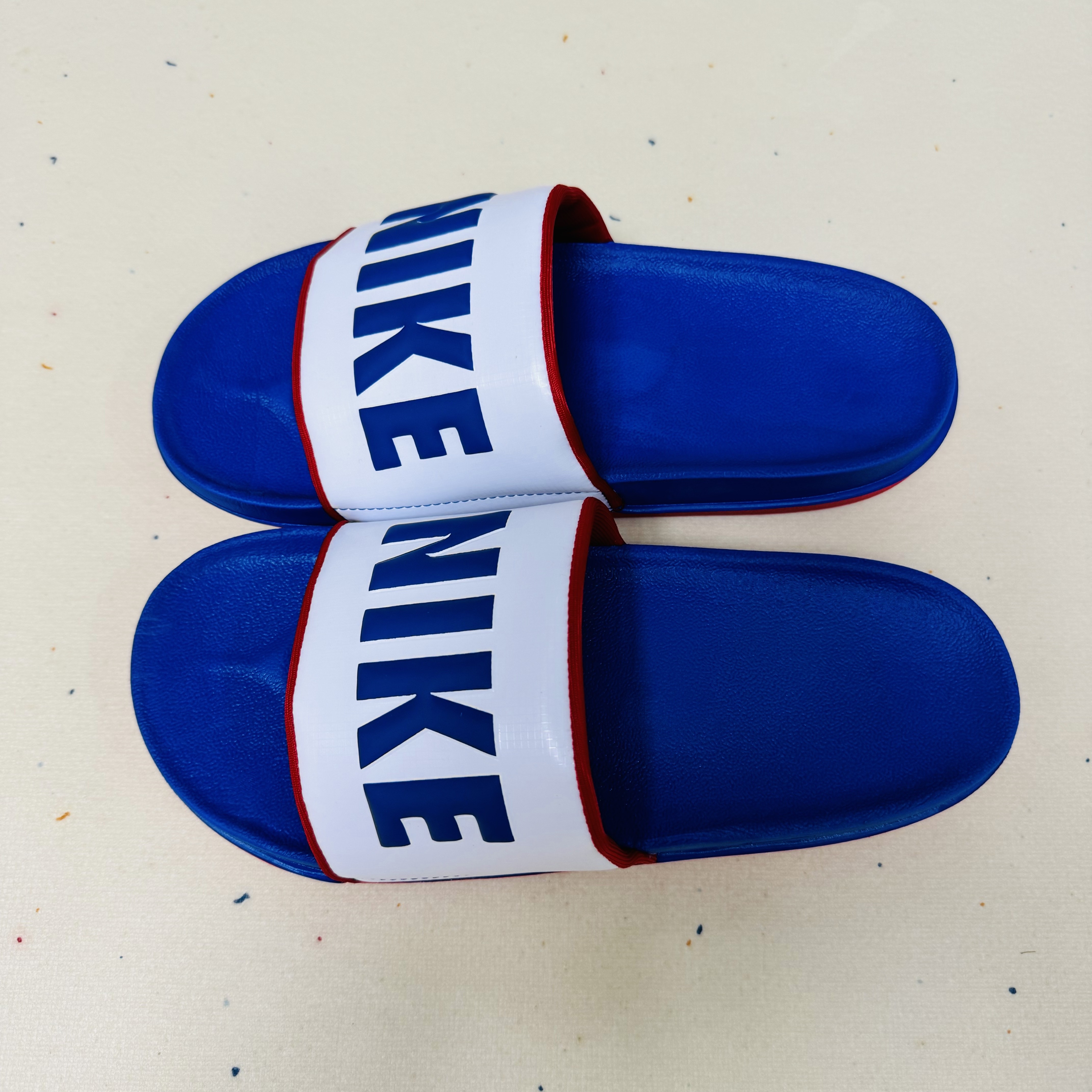Nike Offcourt Slide White Game Royal 착용 스타일 - 2