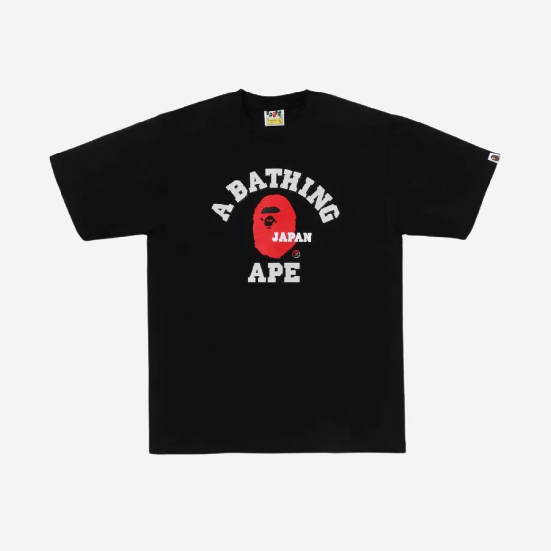 BAPE Japan College T-Shirt Black 상세 이미지 1