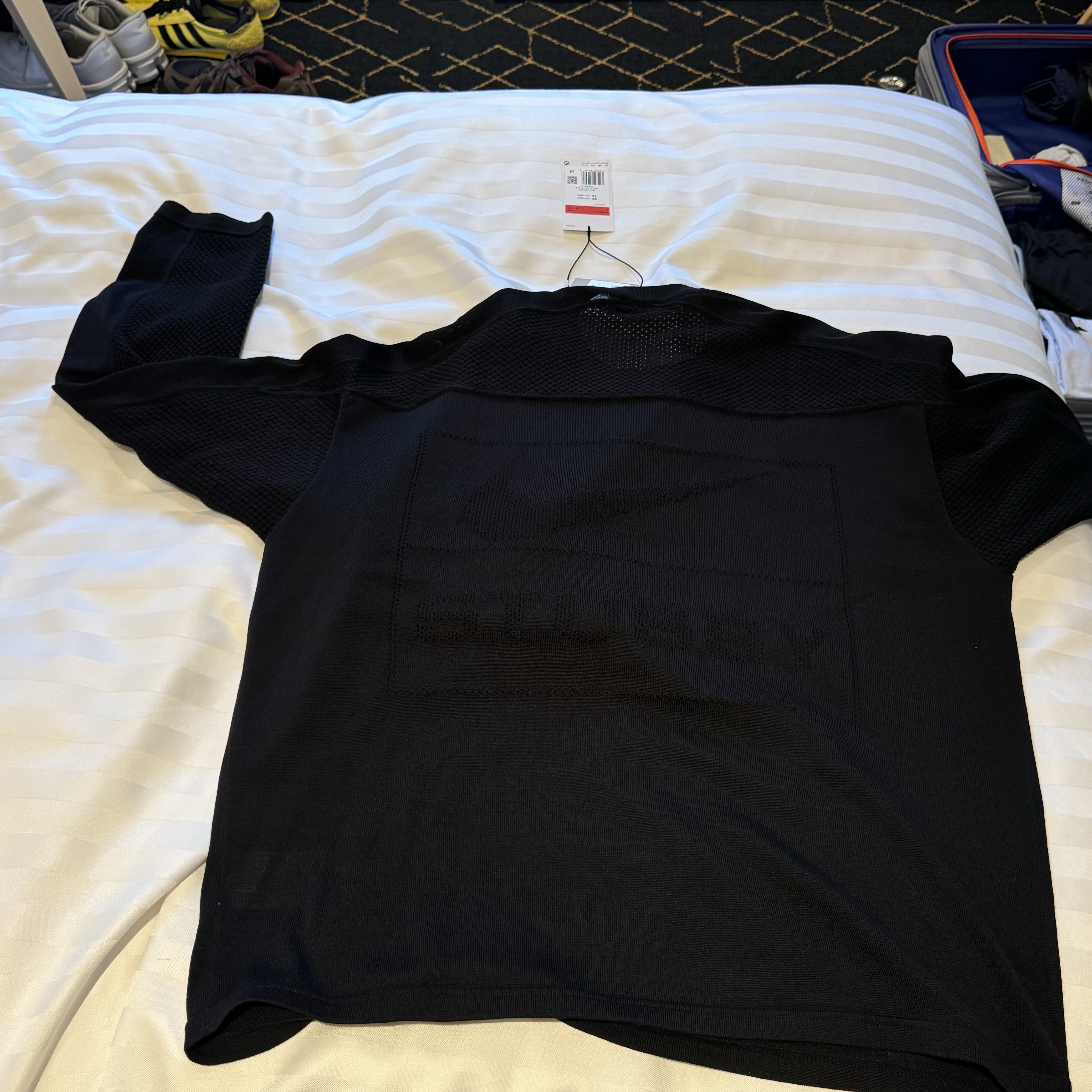 Nike x Stussy L/S Jersey Black (HF3898-010), Nike x Stussy Fly Cap Polar 착용 스타일 - 2