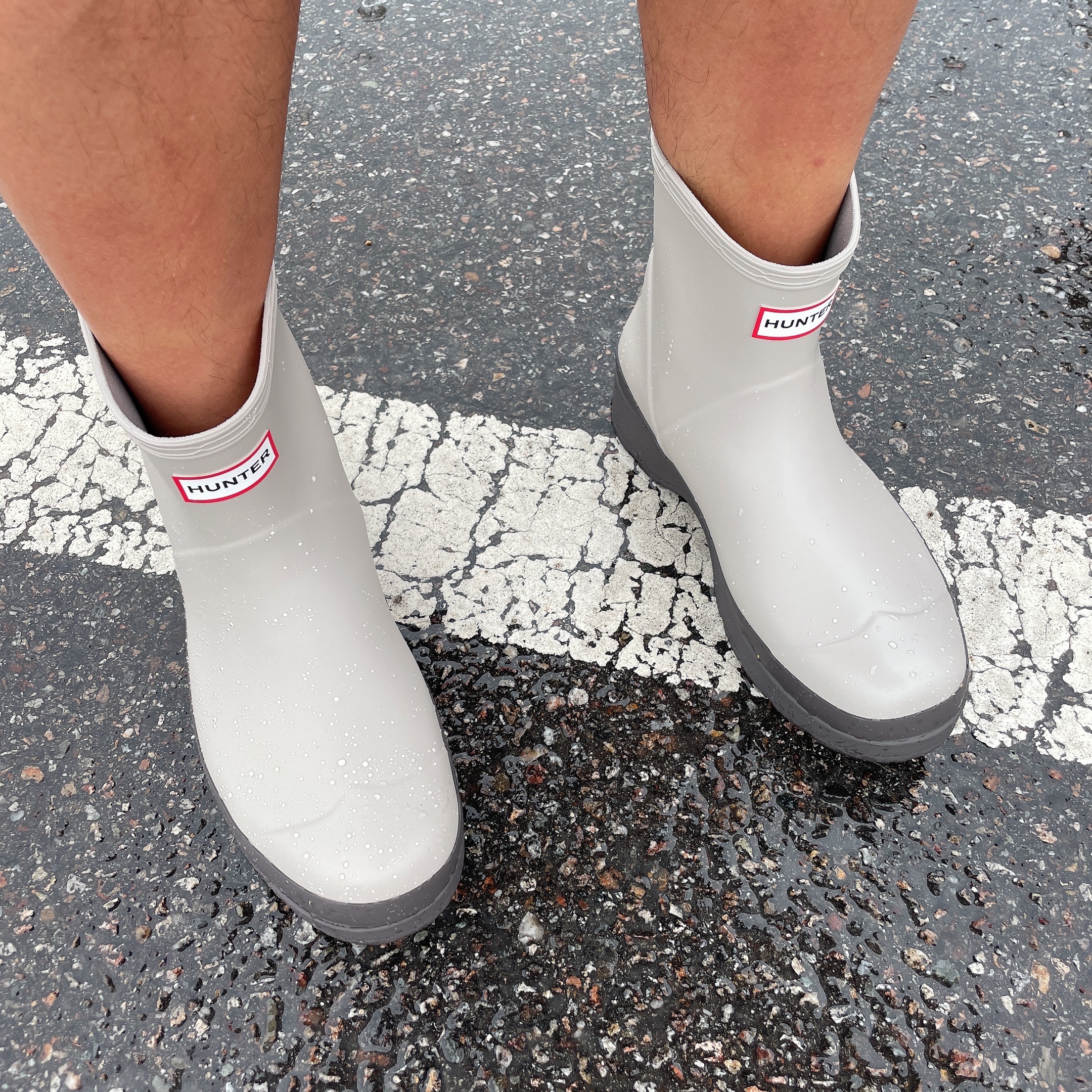 Hunter Play Short Wellington Boots Steall Seep 착용 스타일 - 3