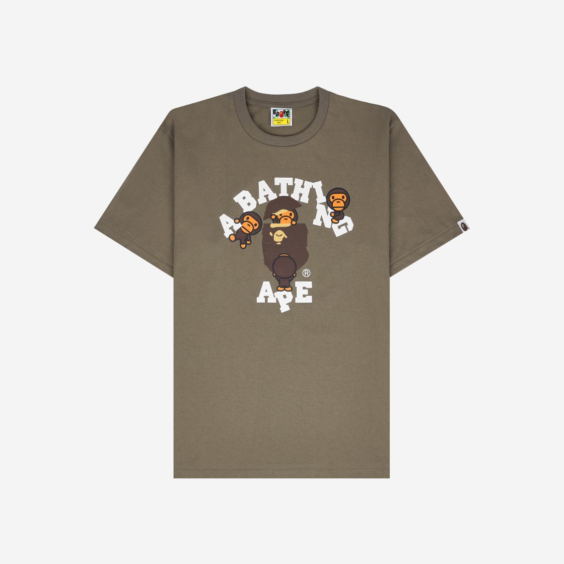 BAPE College Milo T-Shirt Brown 상세 이미지 1