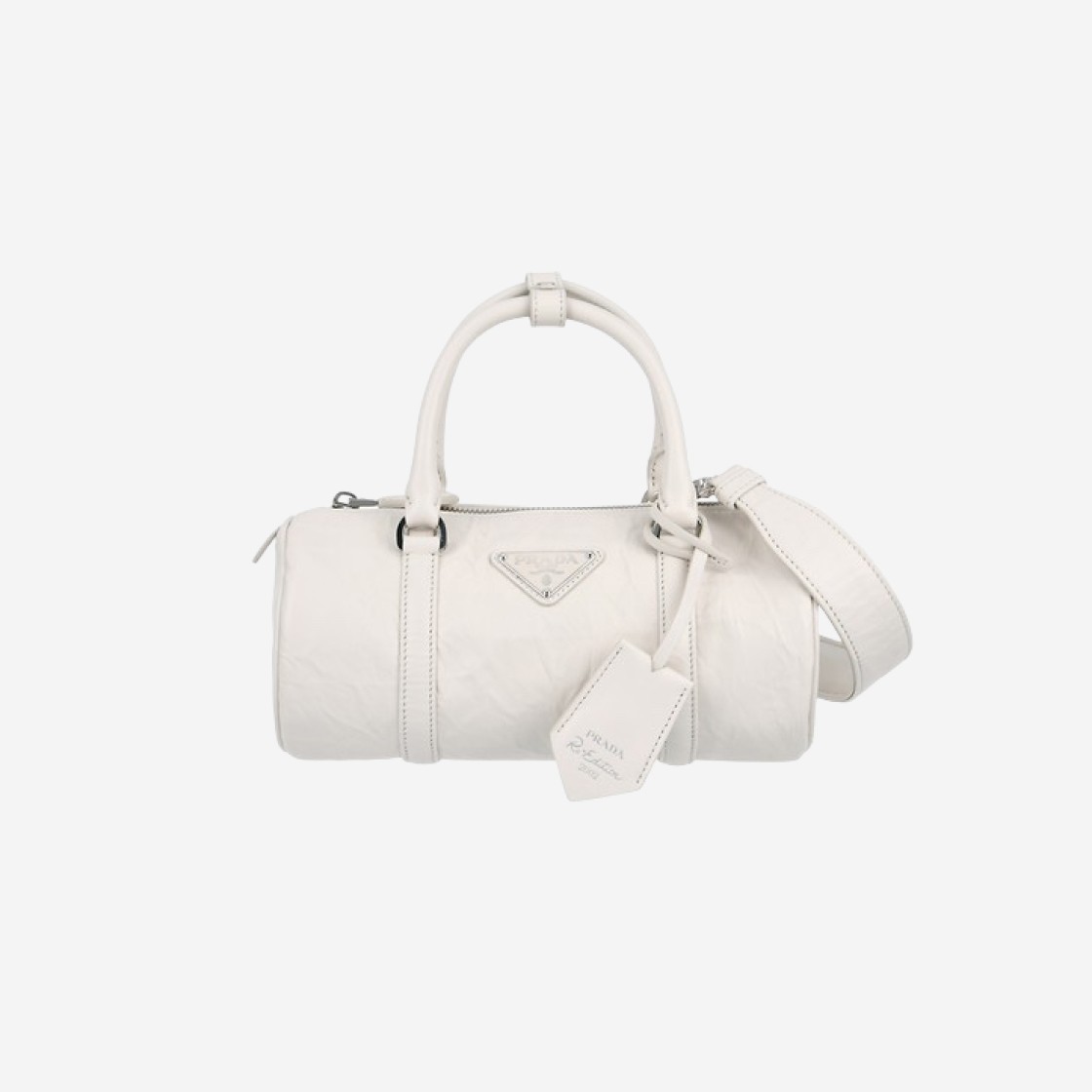 Prada Antique Nappa Leather Handbag White 상세 이미지 1