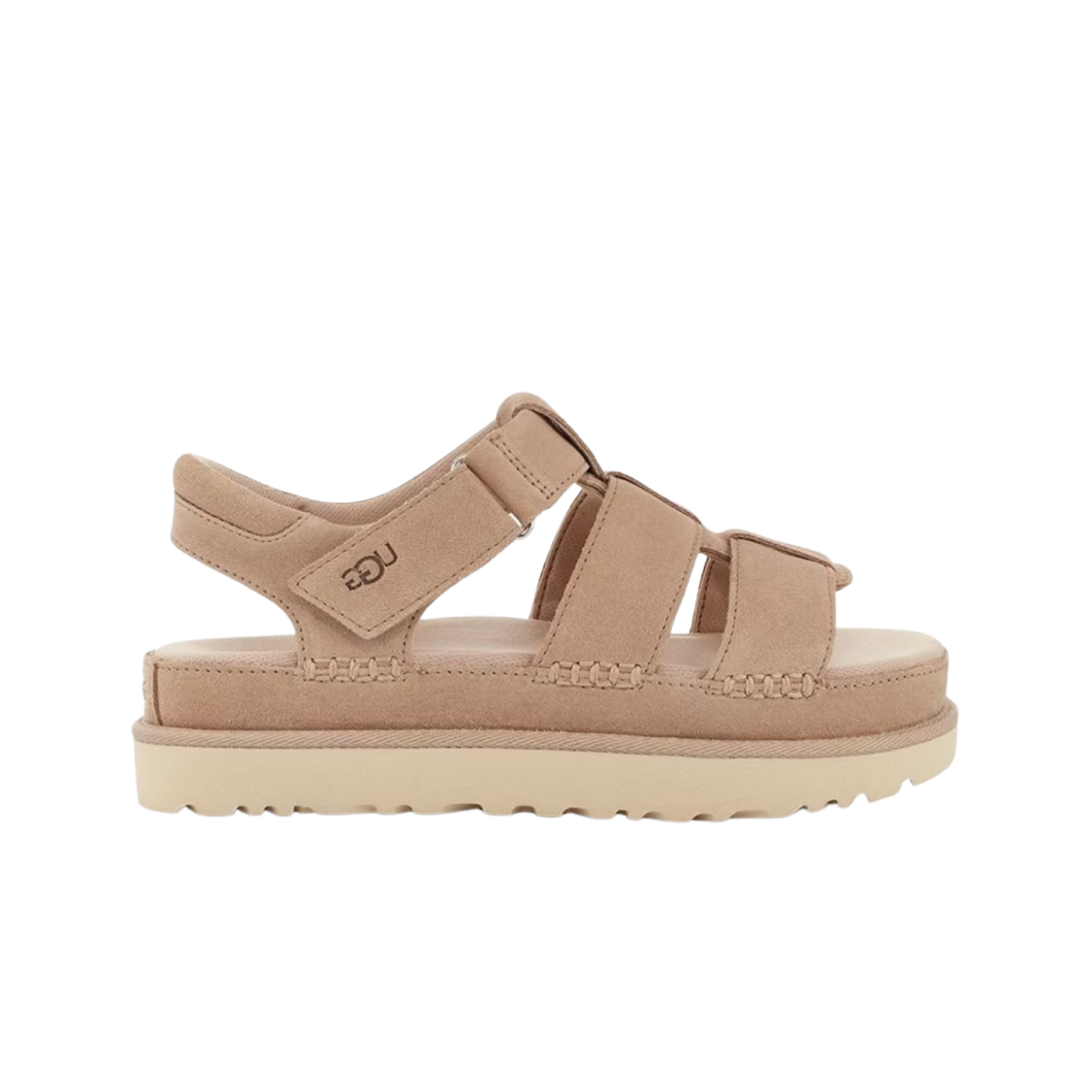 1137890-DRI (W) UGG Goldenstar Strap Platform Sandal Driftwood