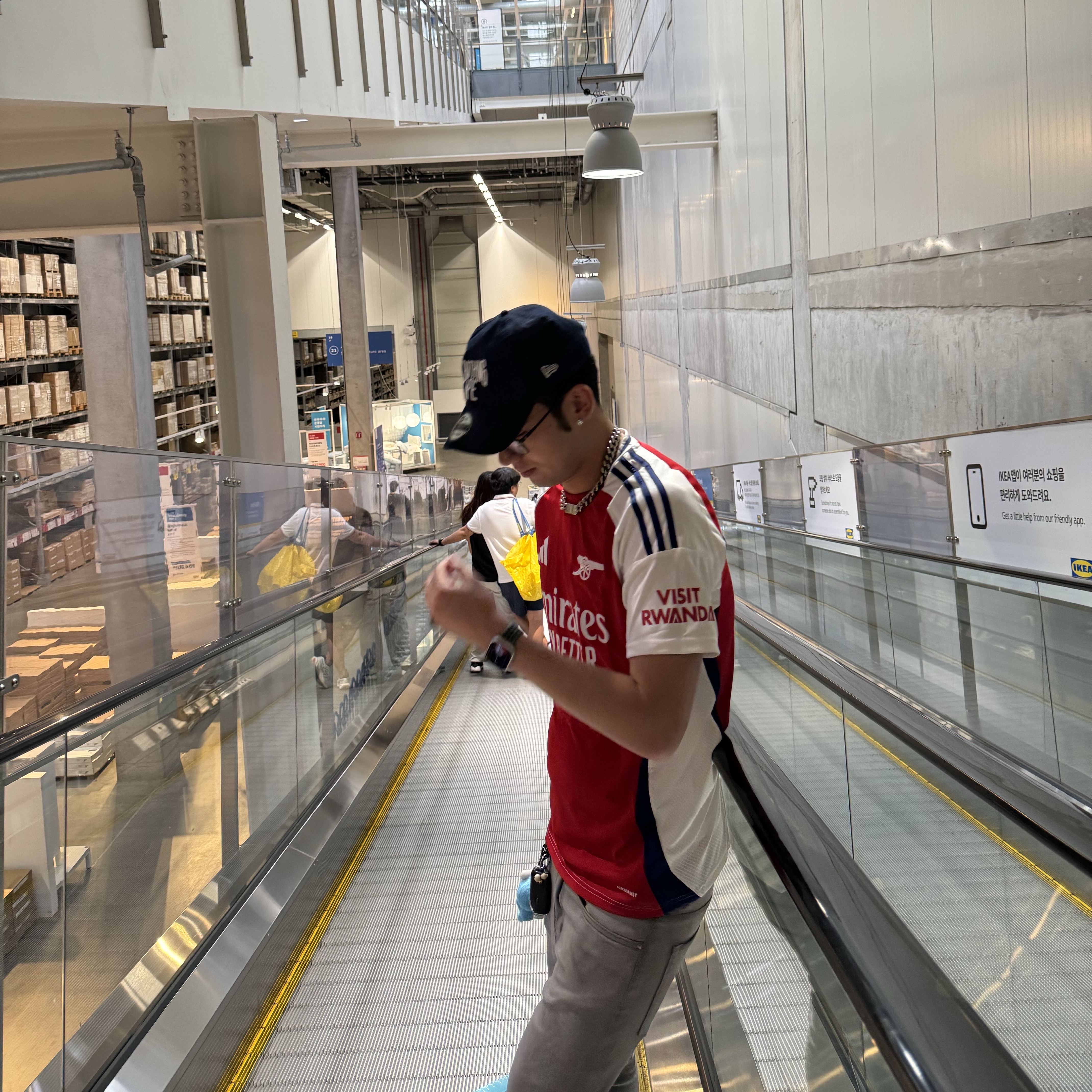 Adidas Arsenal 2024/25 Home Jersey Better Scarlet White - KR Sizing (Non Marking Ver.) 착용 스타일 - 3