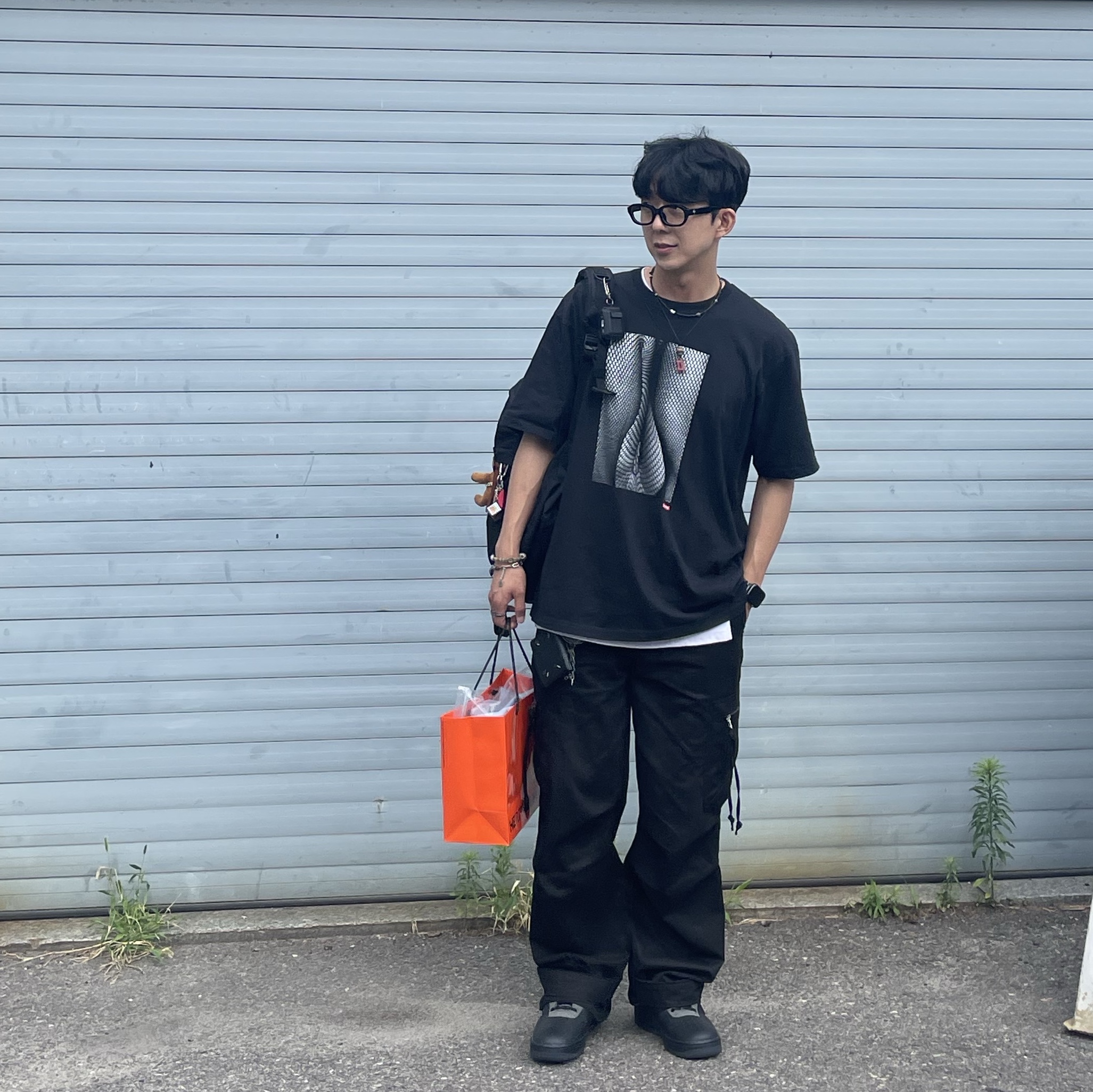 Nike x A-Cold-Wall Air Force 1 Low Black 착용 스타일