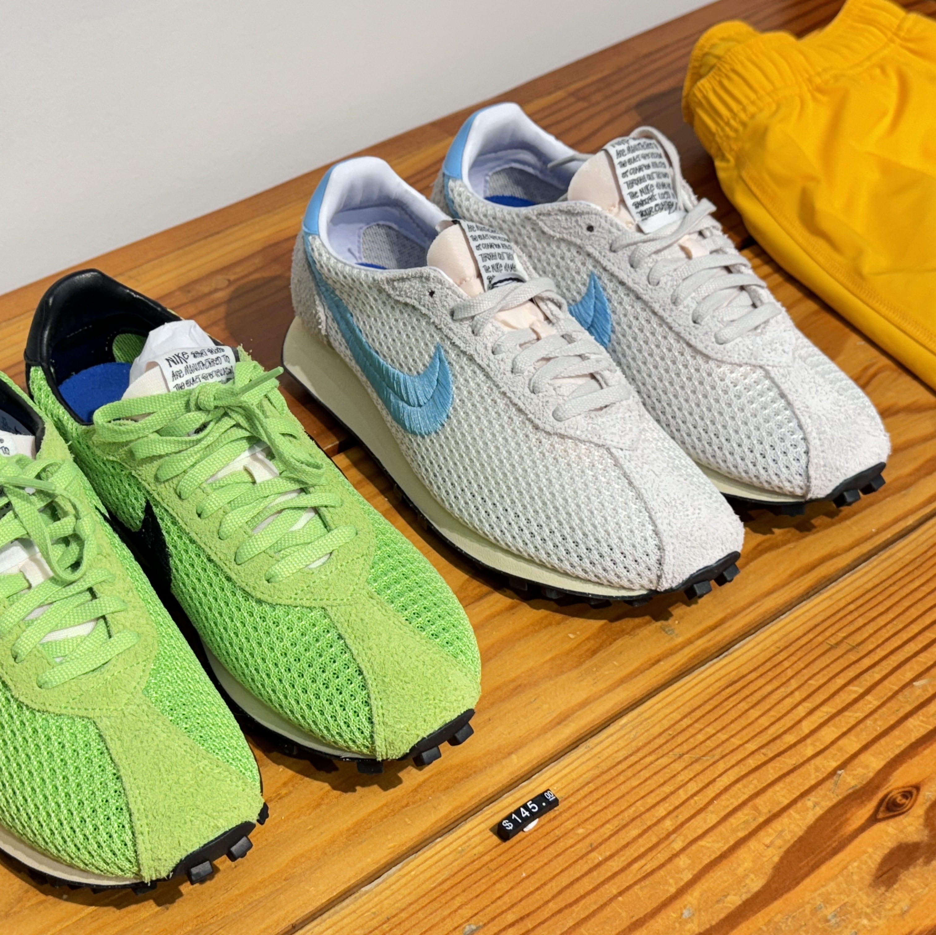 Nike x Stussy LD-1000 SP Phantom Aquarius Blue, Nike x Stussy LD-1000 SP Action Green and Black 착용 스타일