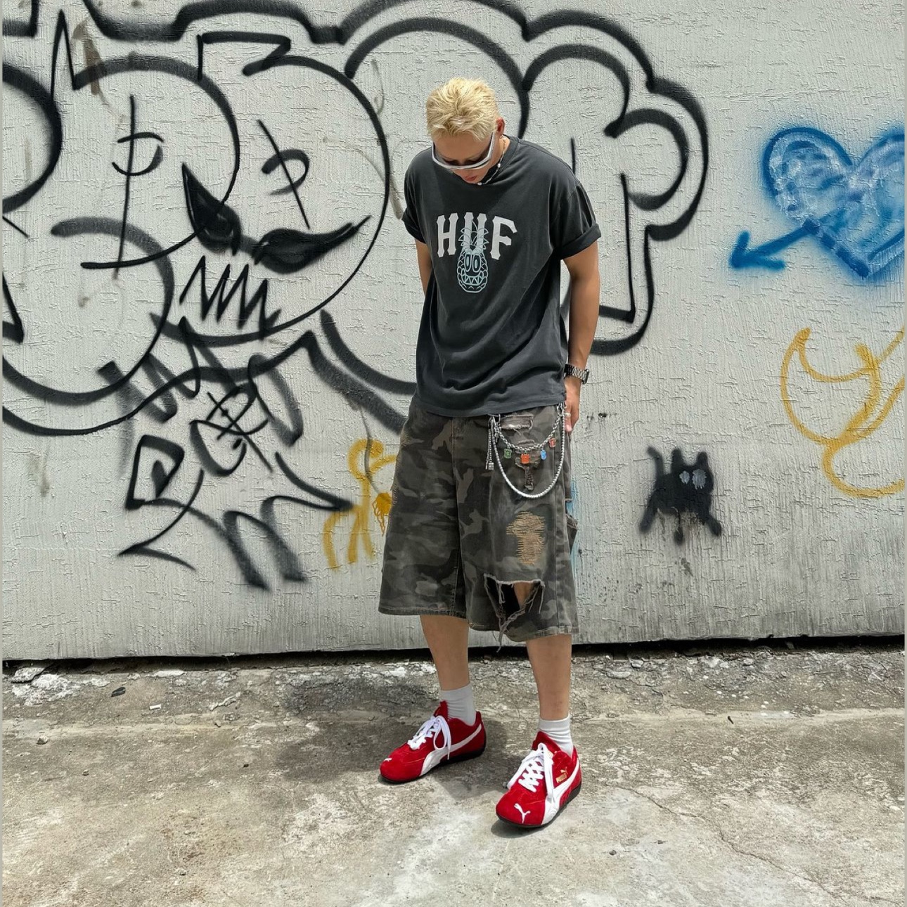 Puma Speedcat OG Red White 착용 스타일