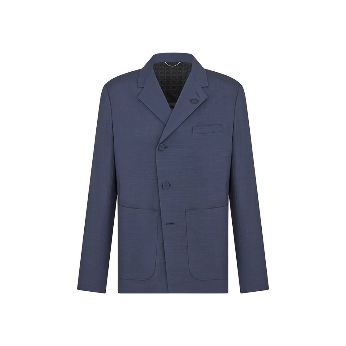 Dior Workwear Jacket Blue Gray Textured Extra Fine Wool 상세 이미지 1