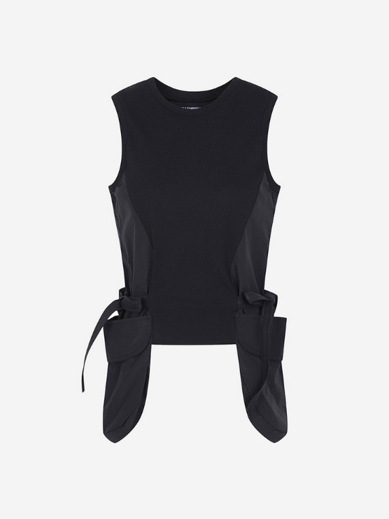 Paula Canovas Del Vas Women Pocket Jersey Top Black 착용 스타일 - 4