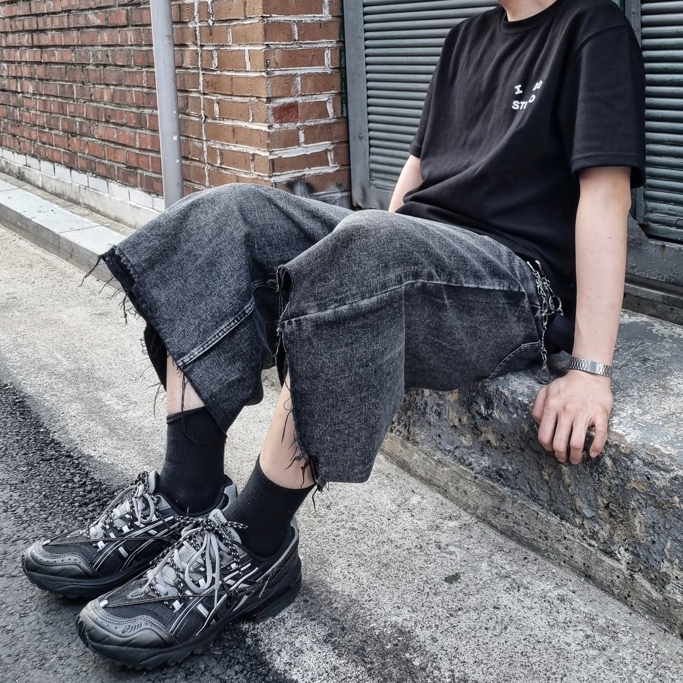 Asics x Andersson Bell Gel-1090 Black Silver, IAB Studio 10th Anniversary T-Shirts Pack White & Black (2 Pack) 착용 스타일