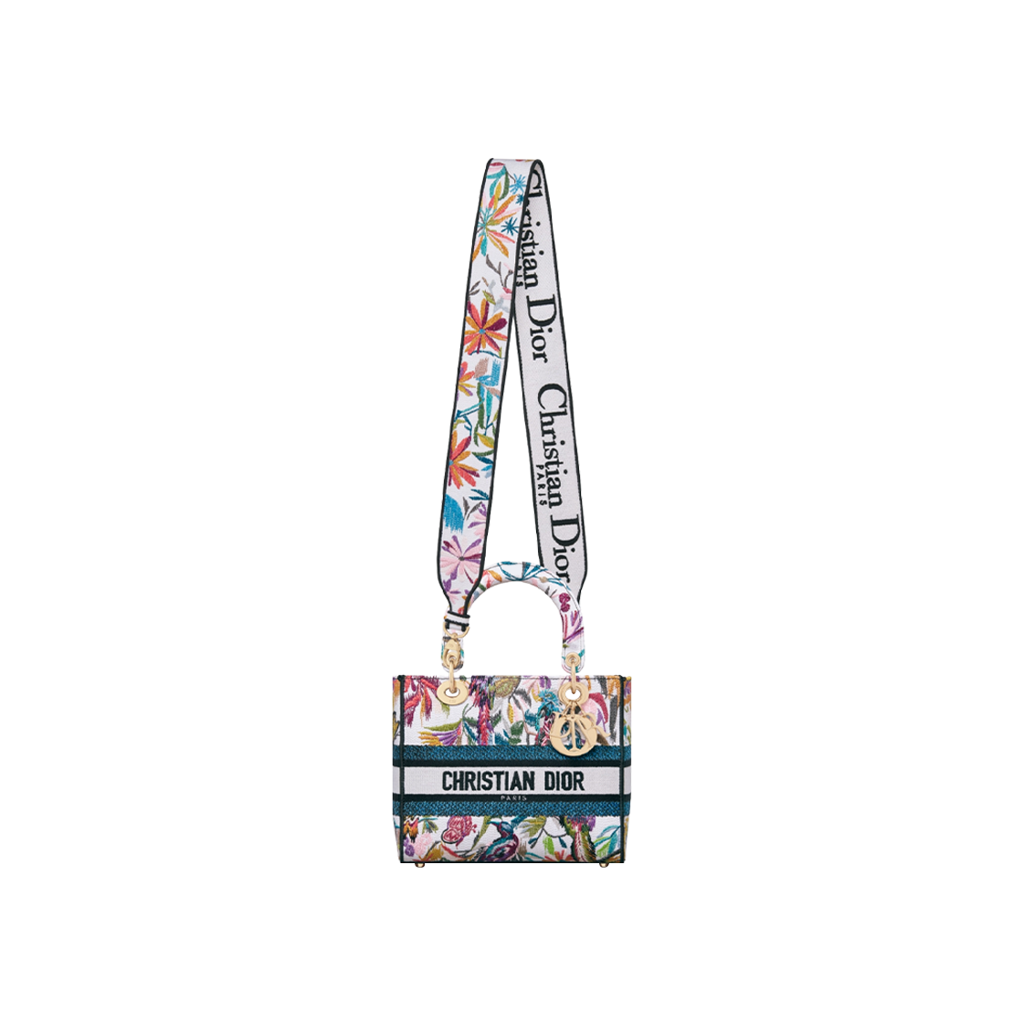 Dior Medium Lady D-Lite Bag White Multicolor Fantastica 상세 이미지 3