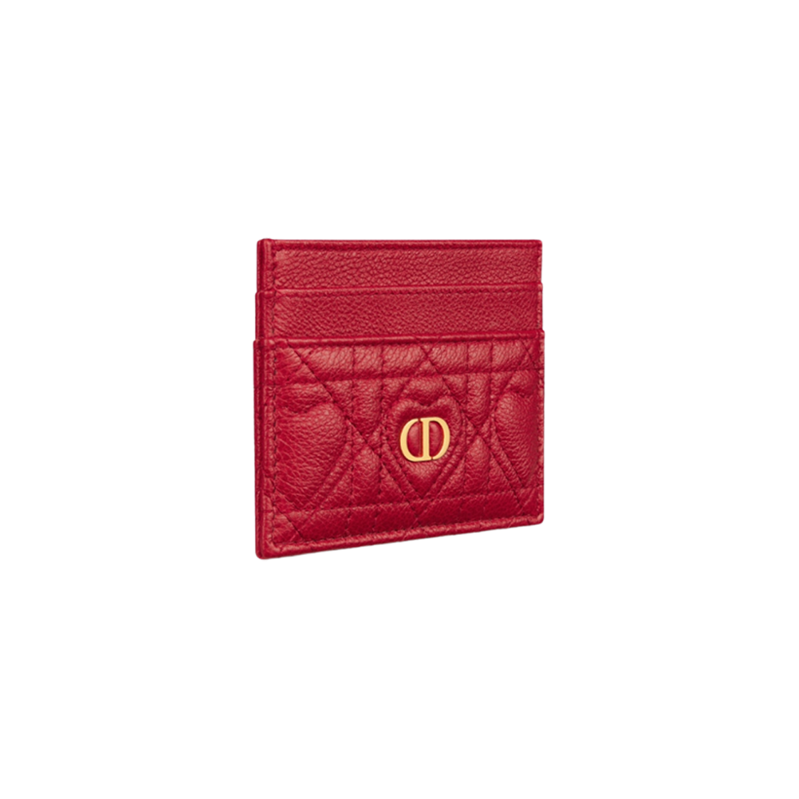 Dior Caro Five-Slot Card Holder Amaryllis Red Heart Motif 상세 이미지 2